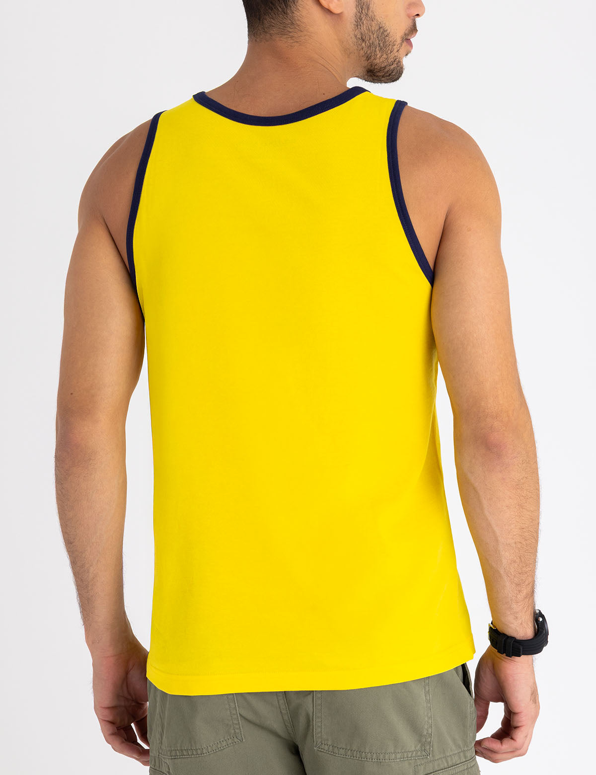 Contrast Diagonal Sash Muscle Tank | Athletic Fit & Stylish