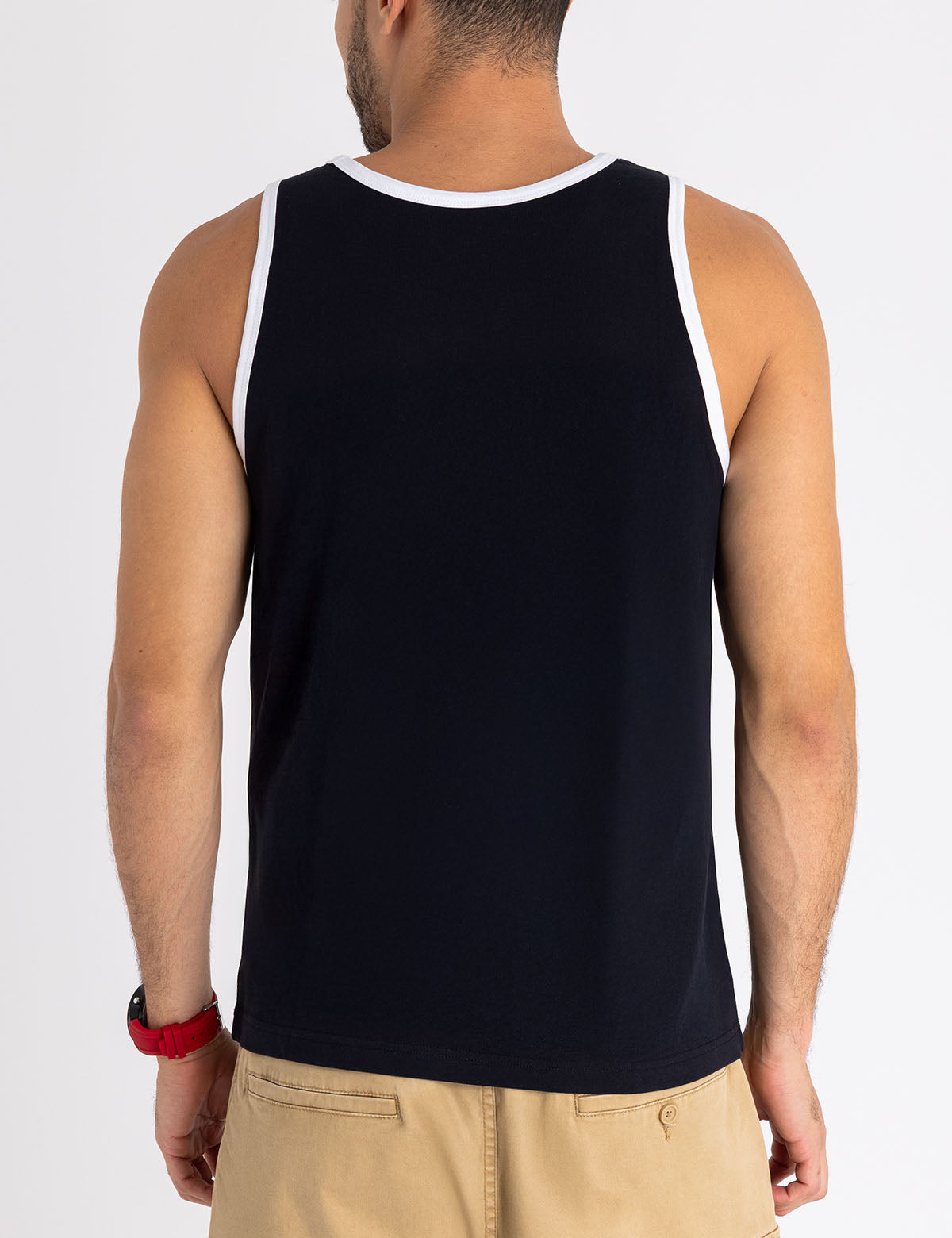 Contrast Diagonal Sash Muscle Tank | Athletic Fit & Stylish