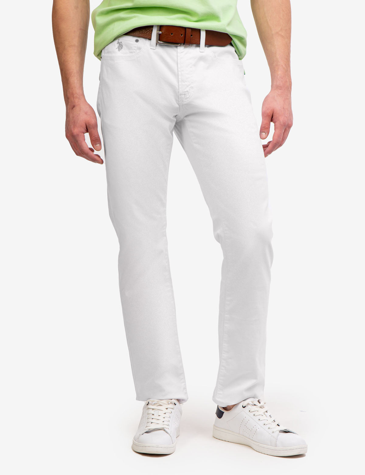 Slim Straight Stretch Chino Pants for Men | 5-Pocket Comfort Fit