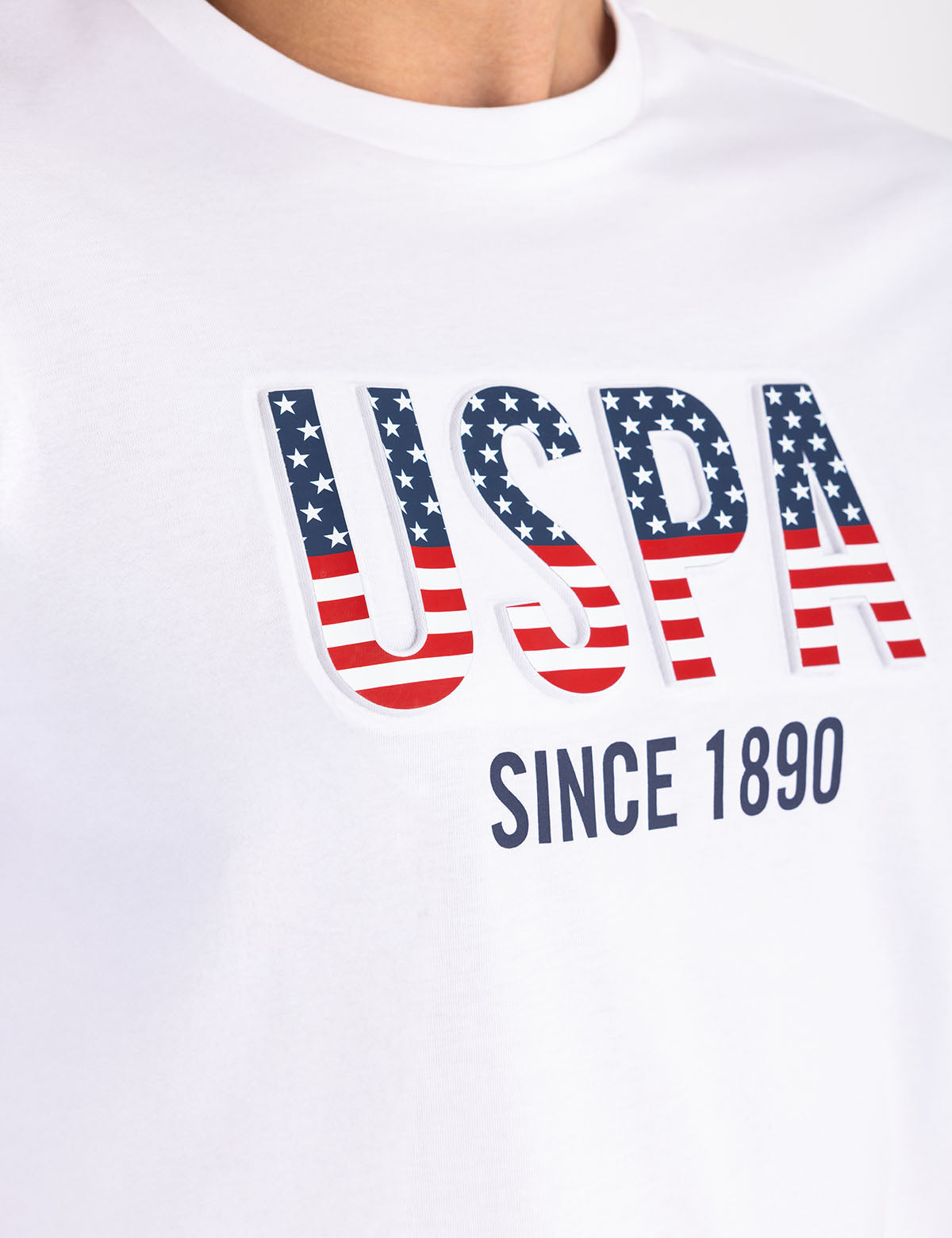 Embroidered Jersey T-Shirt with USPA Wordmark | US Polo Assn