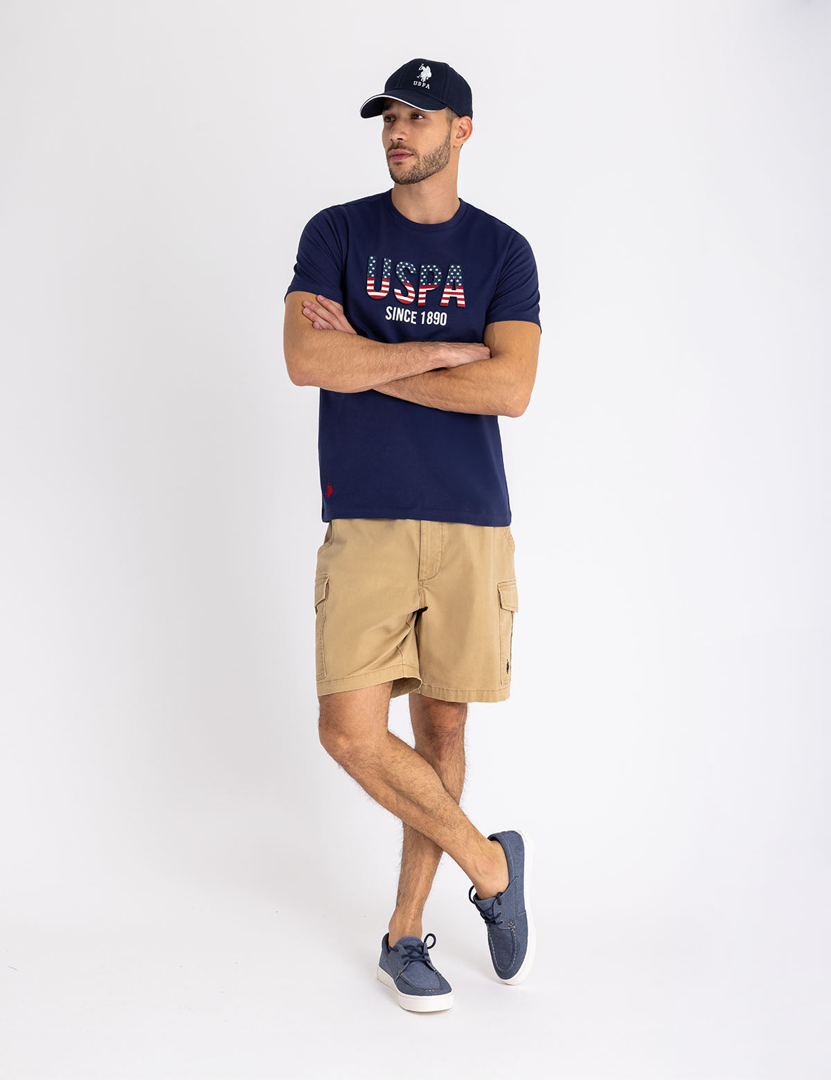 Embroidered Jersey T-Shirt with USPA Wordmark | US Polo Assn
