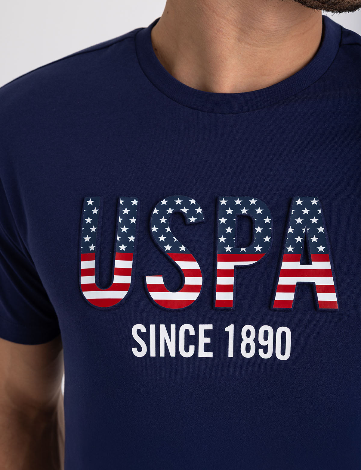 Embroidered Jersey T-Shirt with USPA Wordmark | US Polo Assn