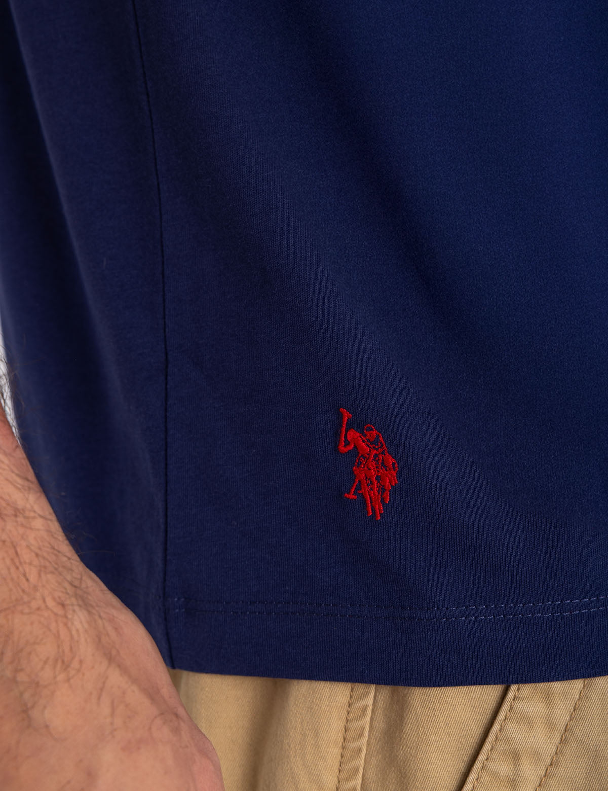 Embroidered Jersey T-Shirt with USPA Wordmark | US Polo Assn