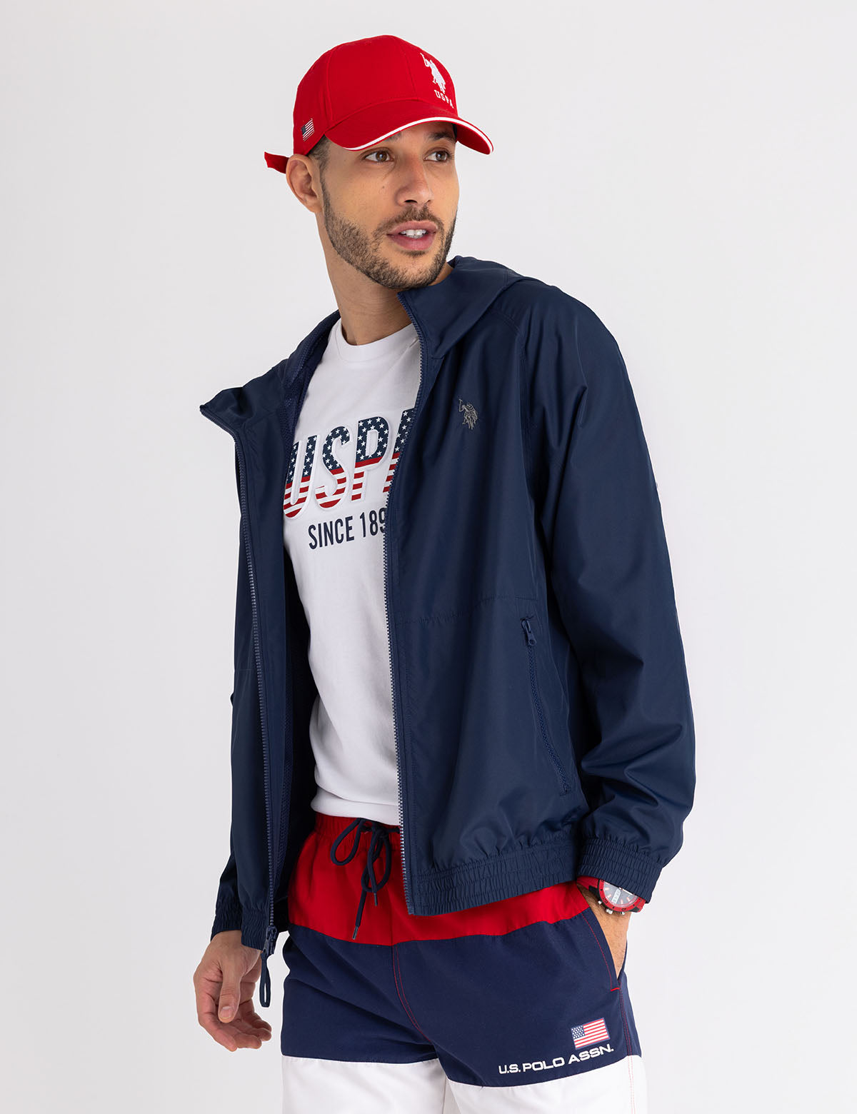 Embroidered Jersey T-Shirt with USPA Wordmark | US Polo Assn
