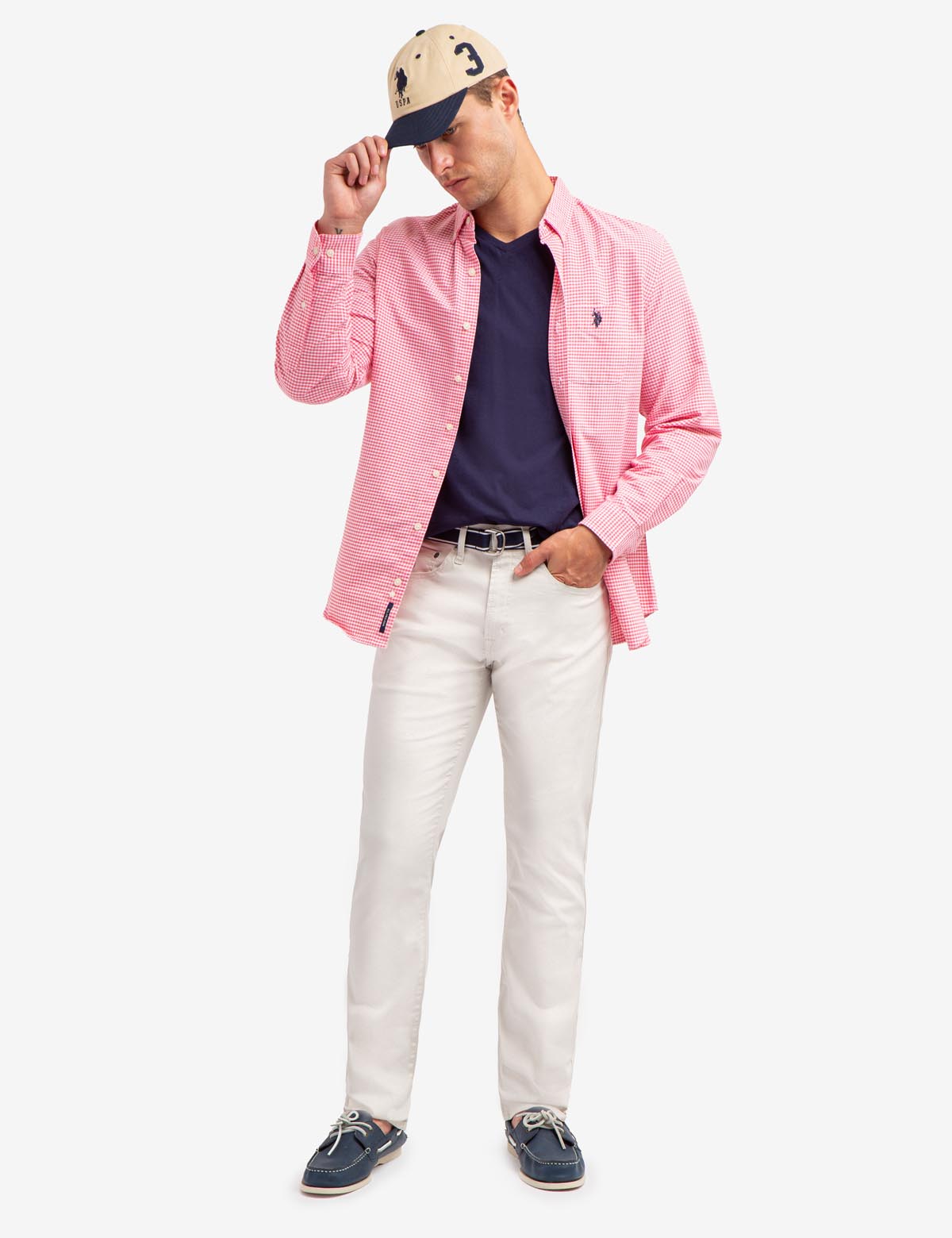 Slim Straight Stretch Chino Pants for Men | 5-Pocket Comfort Fit