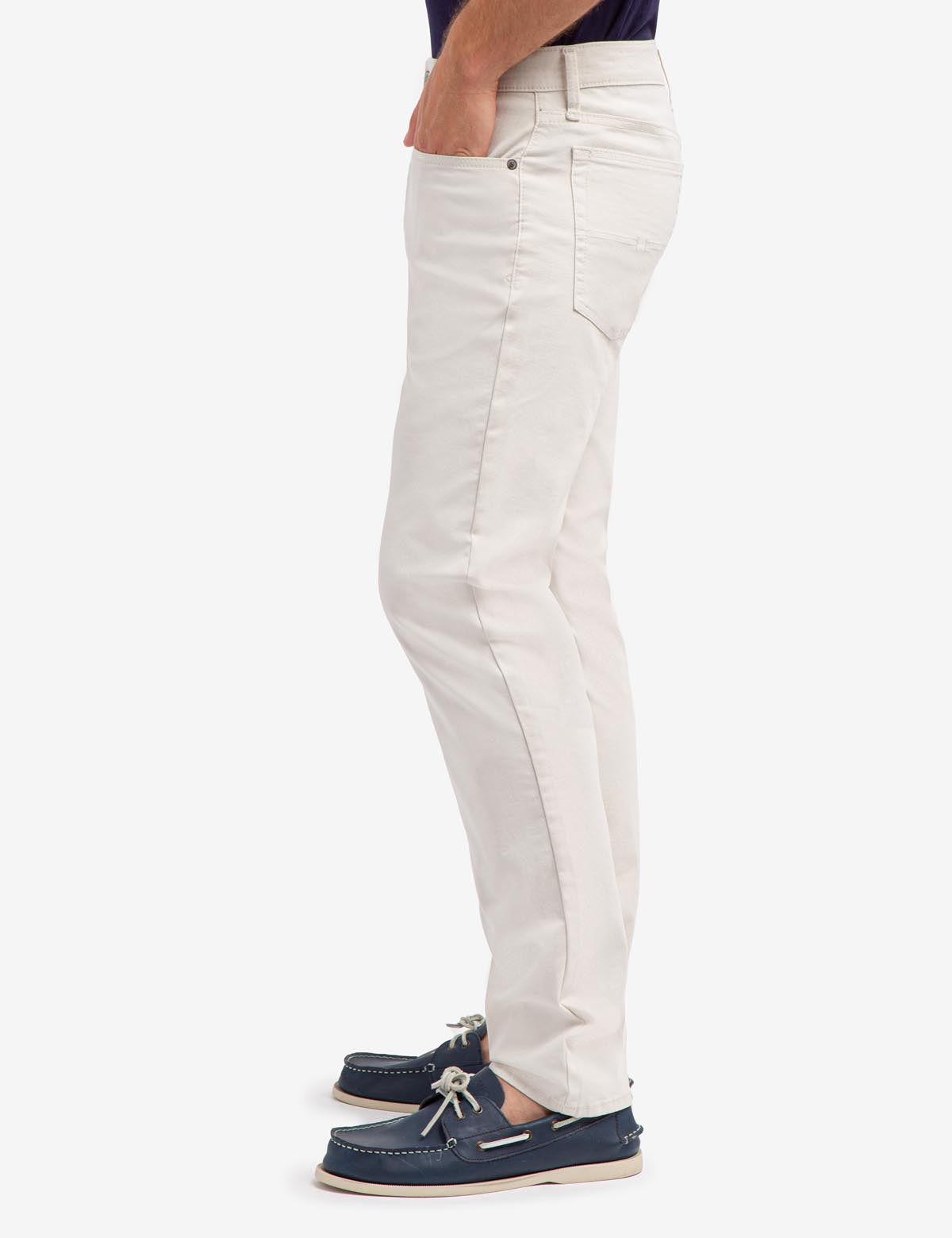 Slim Straight Stretch Chino Pants for Men | 5-Pocket Comfort Fit