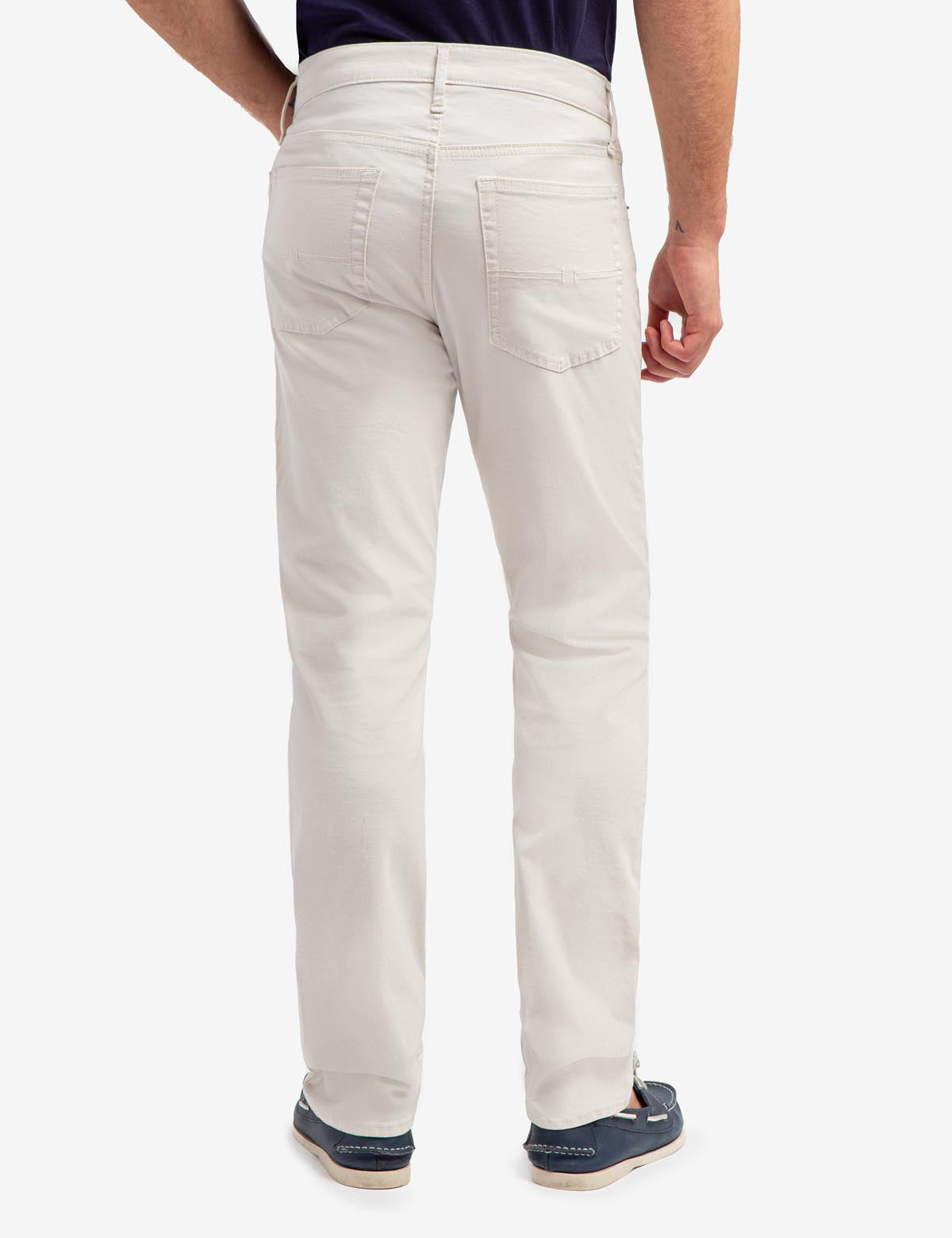 Slim Straight Stretch Chino Pants for Men | 5-Pocket Comfort Fit