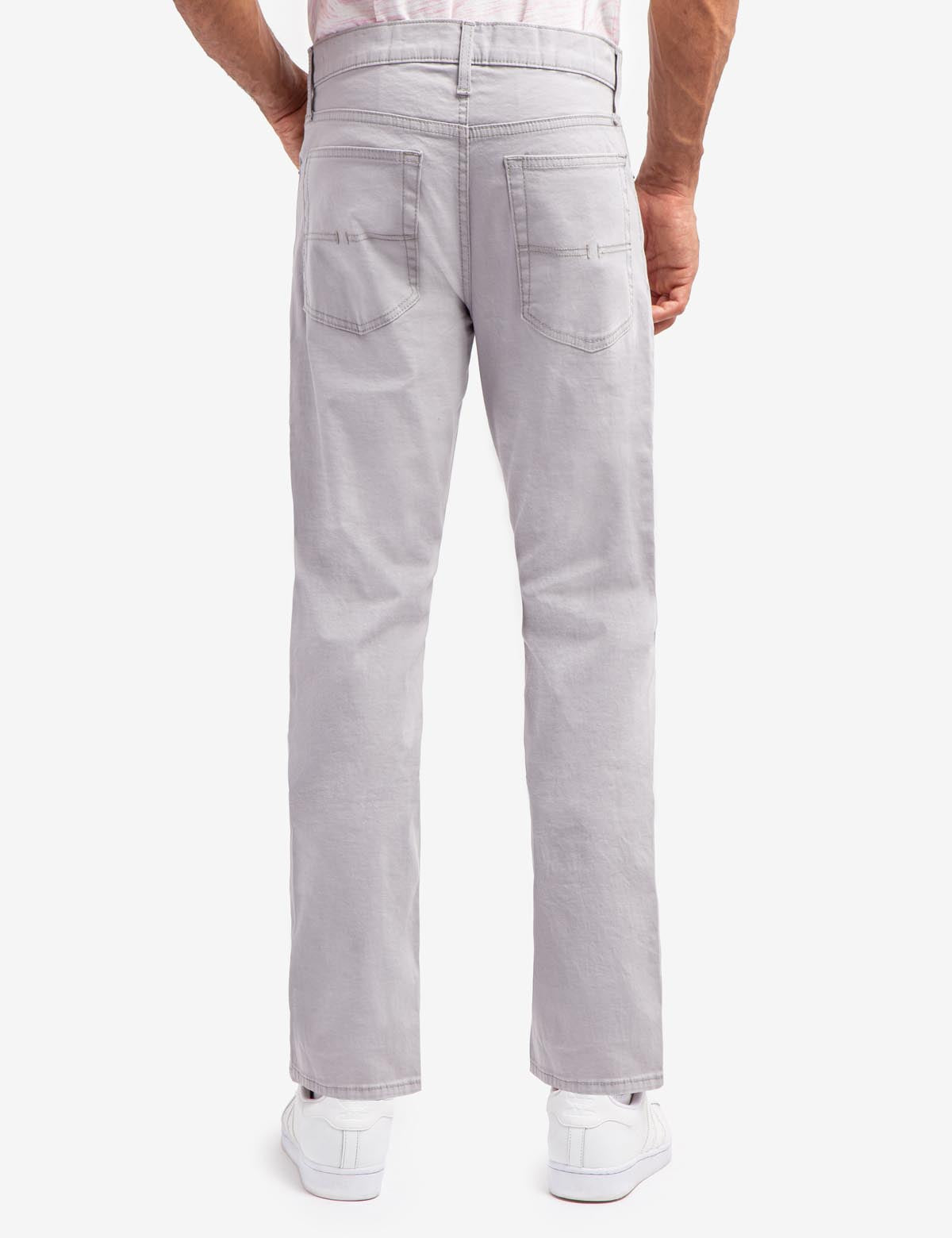 Slim Straight Stretch Chino Pants for Men | 5-Pocket Comfort Fit