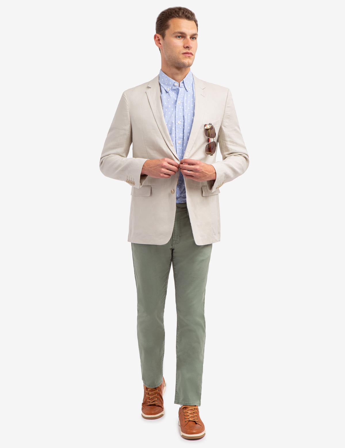Slim Straight Stretch Chino Pants for Men | 5-Pocket Comfort Fit