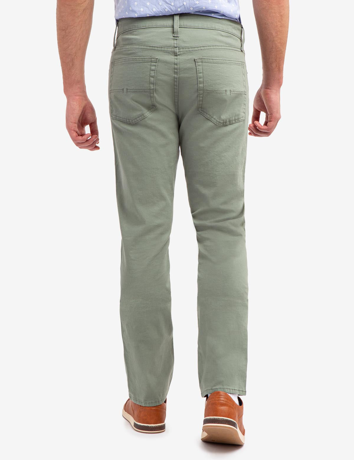 Slim Straight Stretch Chino Pants for Men | 5-Pocket Comfort Fit