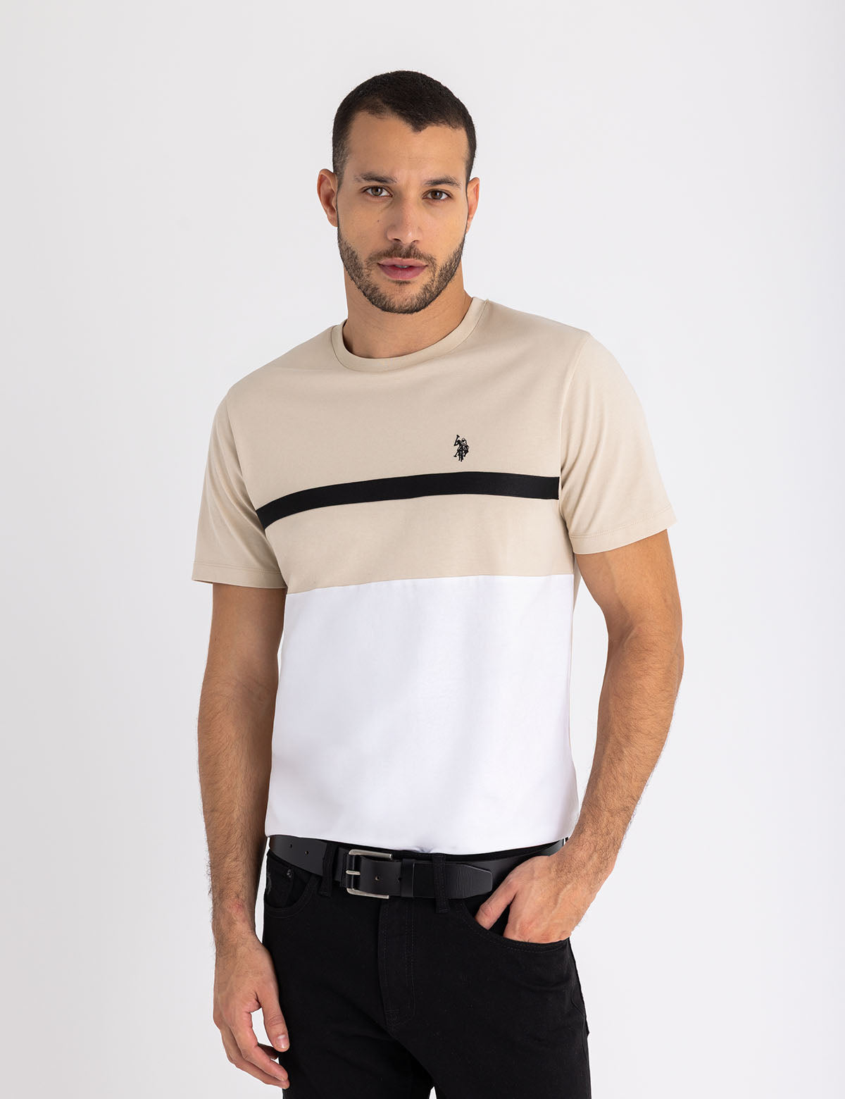 Color Block Tricot Jersey T-Shirt | Comfort Fit Casual Tee