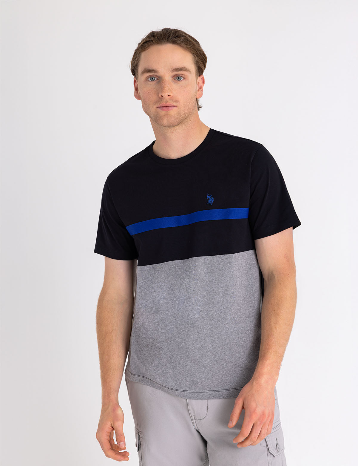 Color Block Tricot Jersey T-Shirt | Comfort Fit Casual Tee