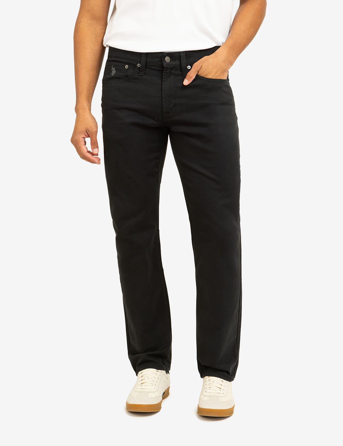 Slim Straight Stretch Chino Pants for Men | 5-Pocket Comfort Fit