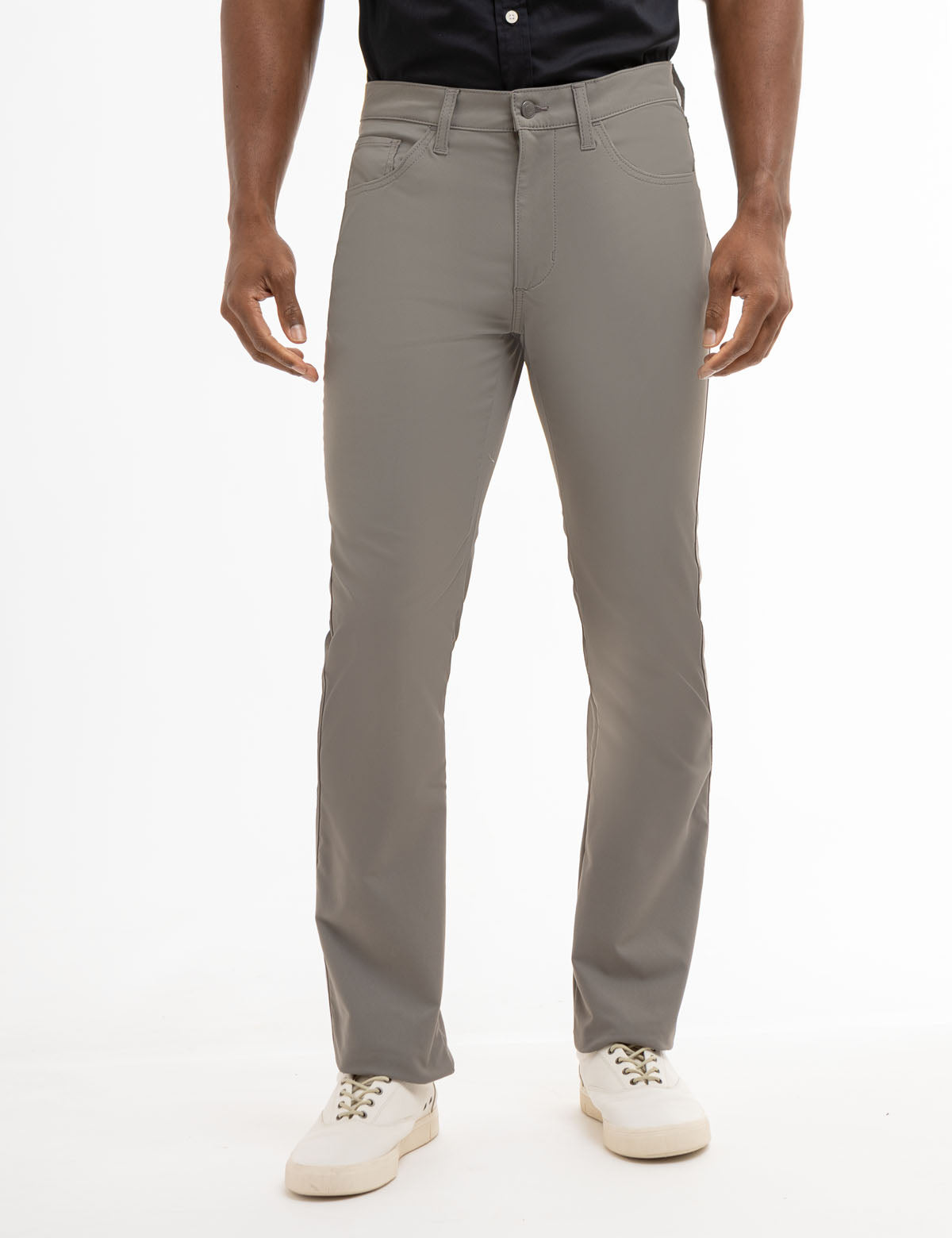 Slim Straight Stretch Pants with 5 Pockets | Comfort Fit