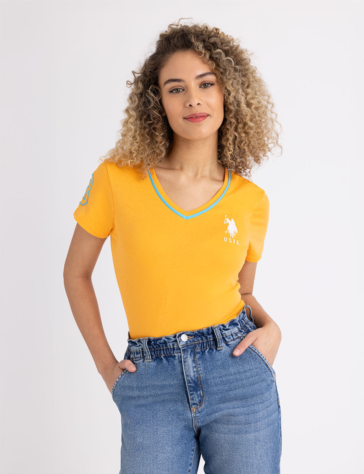 Triple Crown V-Neck T-Shirt for Men | Soft Cotton Casual Tee