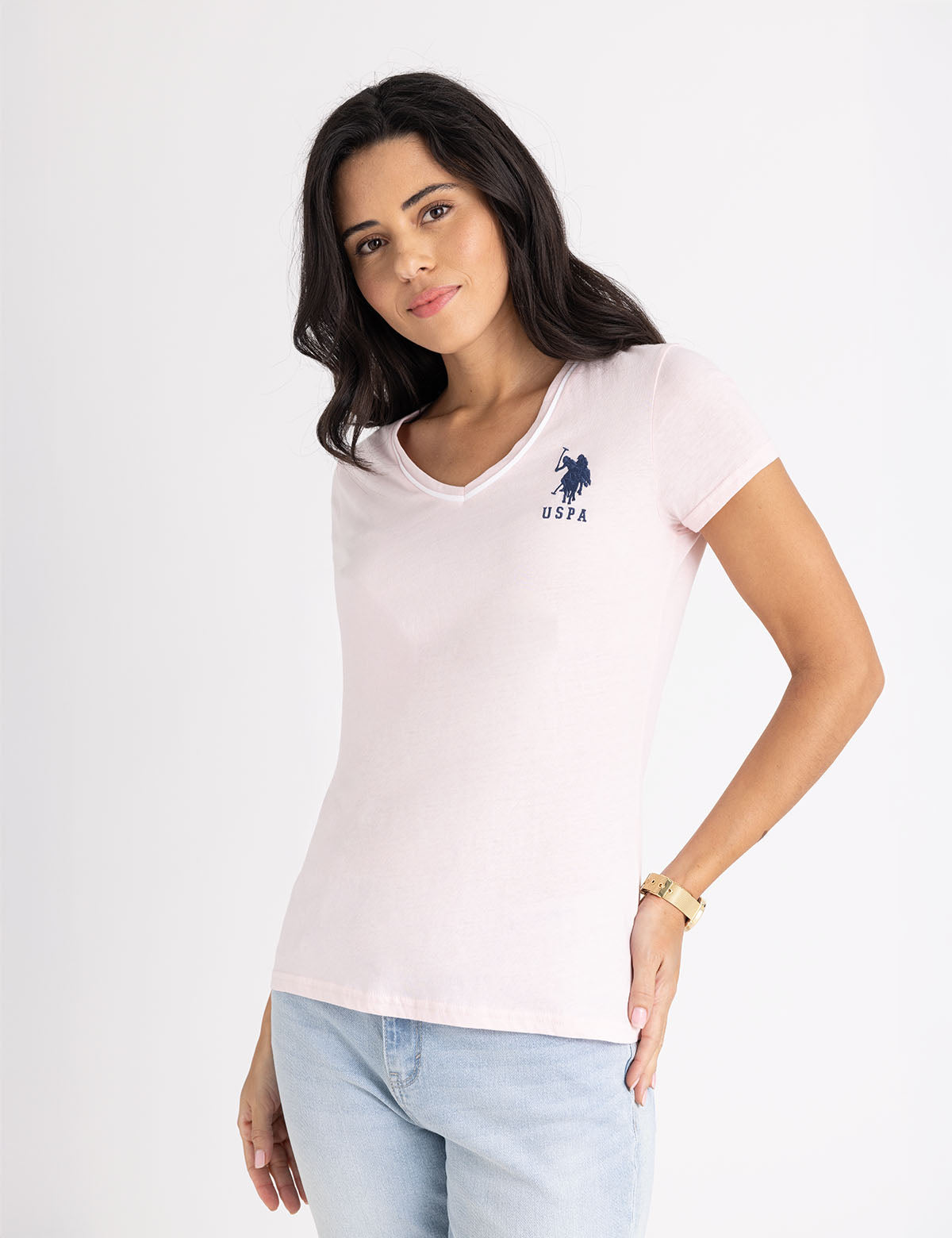 Triple Crown V-Neck T-Shirt for Men | Soft Cotton Casual Tee