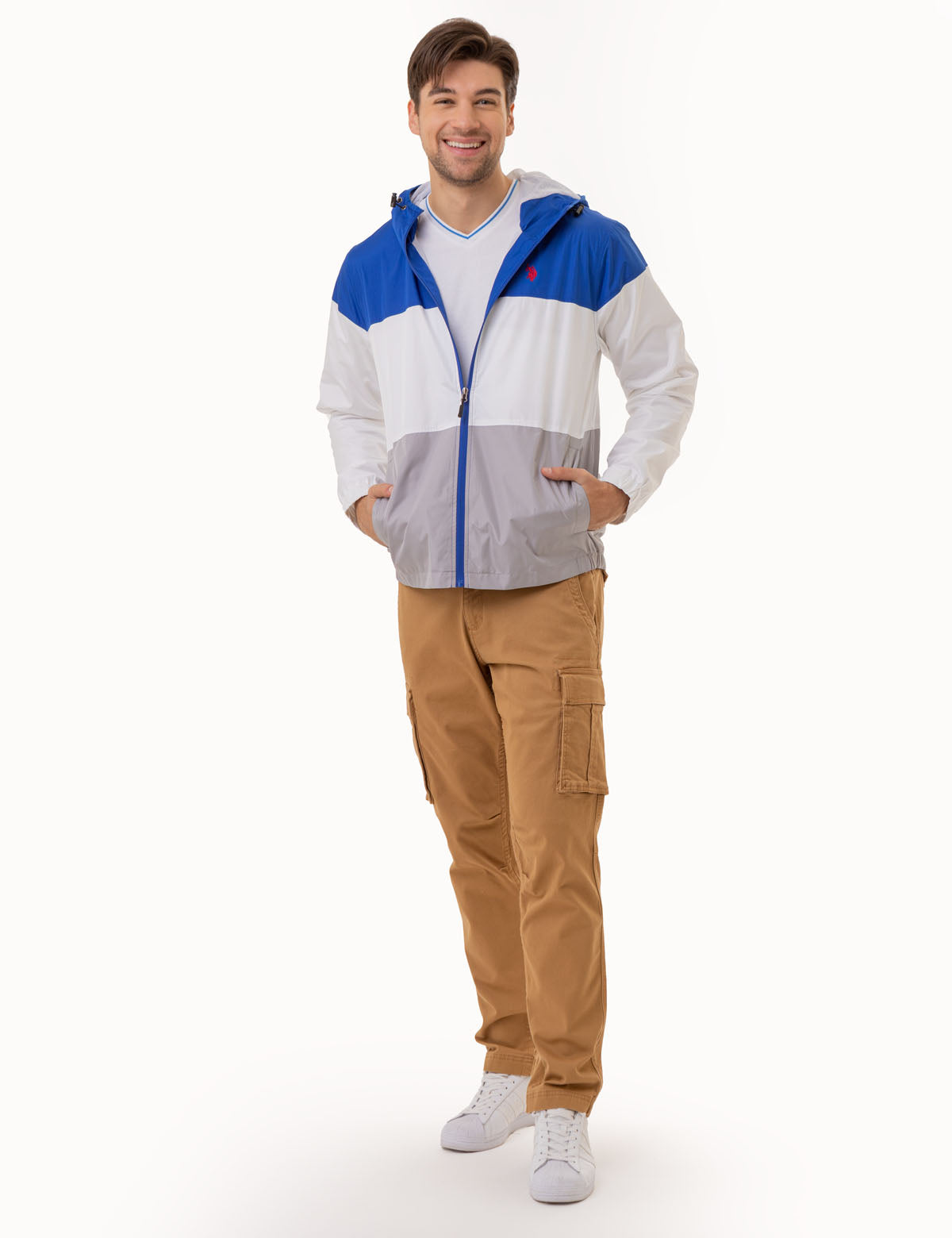 Slim Straight Cargo Pants with Utility Pockets | Button Fly & Flap Closure