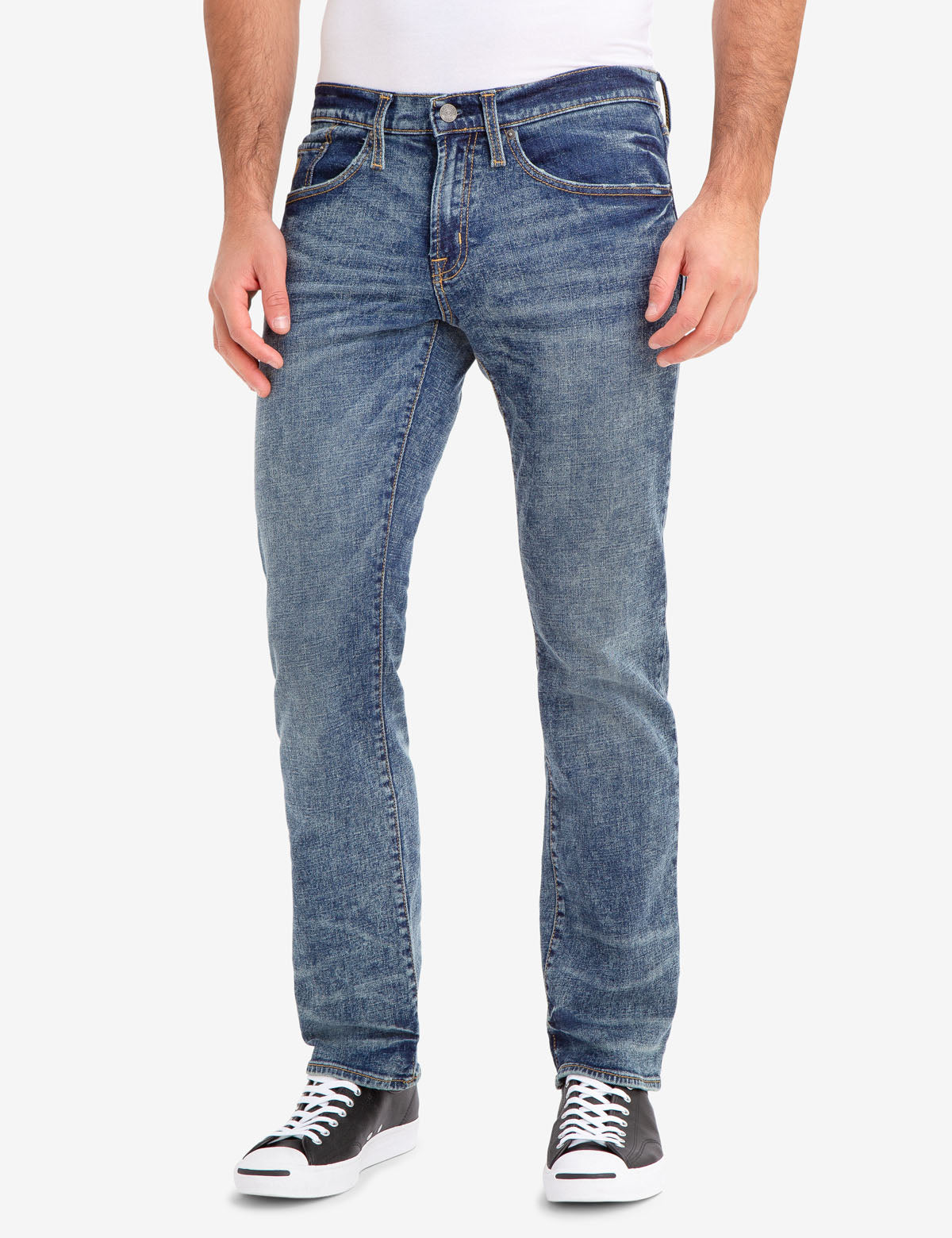 Slim Straight Fit Jeans for Men | 99% Cotton & Stretch Comfort