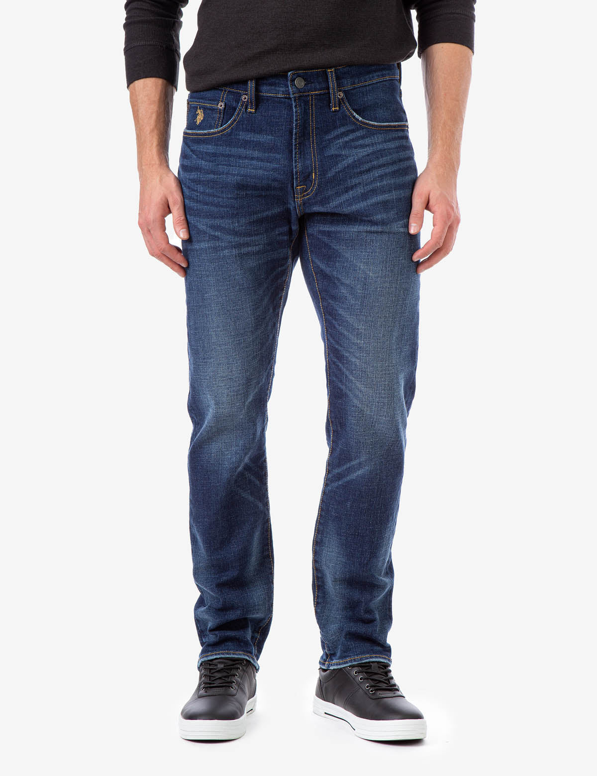 Slim Straight Fit Jeans for Men | 99% Cotton & Stretch Comfort