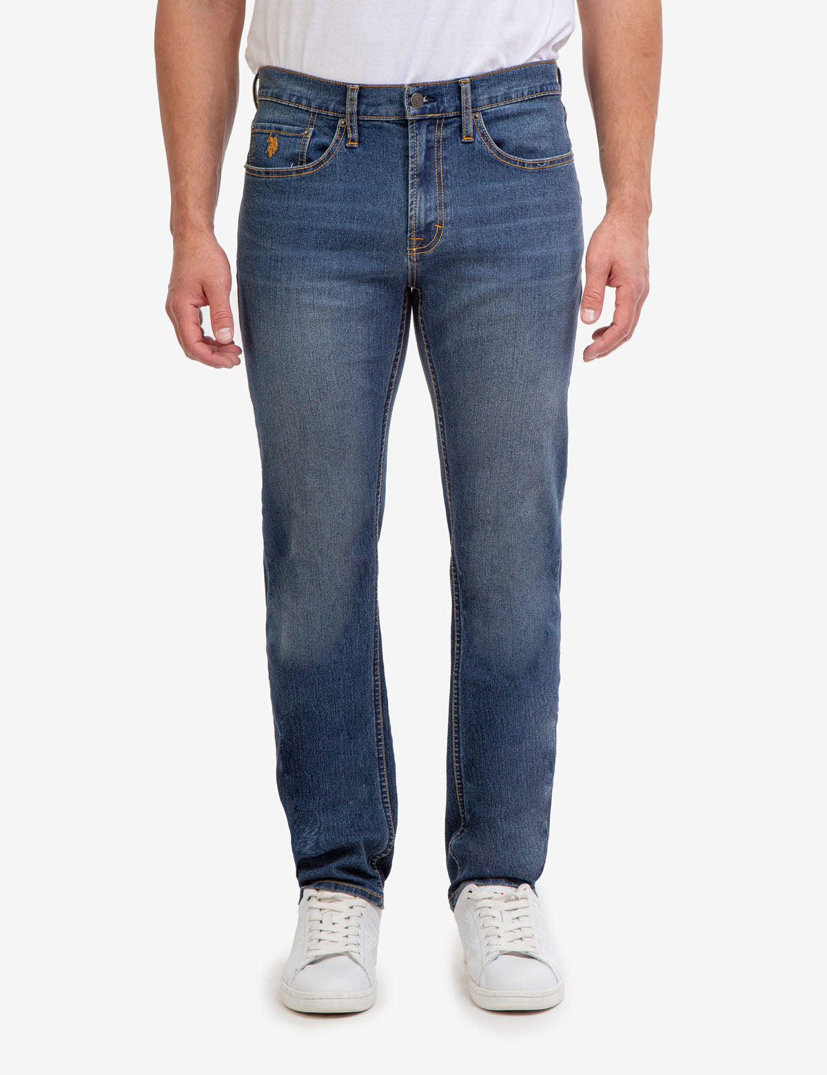 Slim Straight Fit Jeans for Men | 99% Cotton & Stretch Comfort