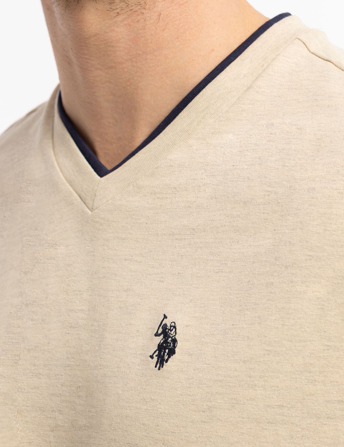 Double V-Neck T-Shirt for Men | Casual Slim Fit Tee