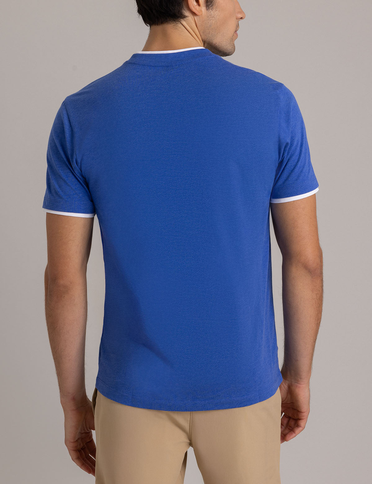 Double V-Neck T-Shirt for Men | Casual Slim Fit Tee
