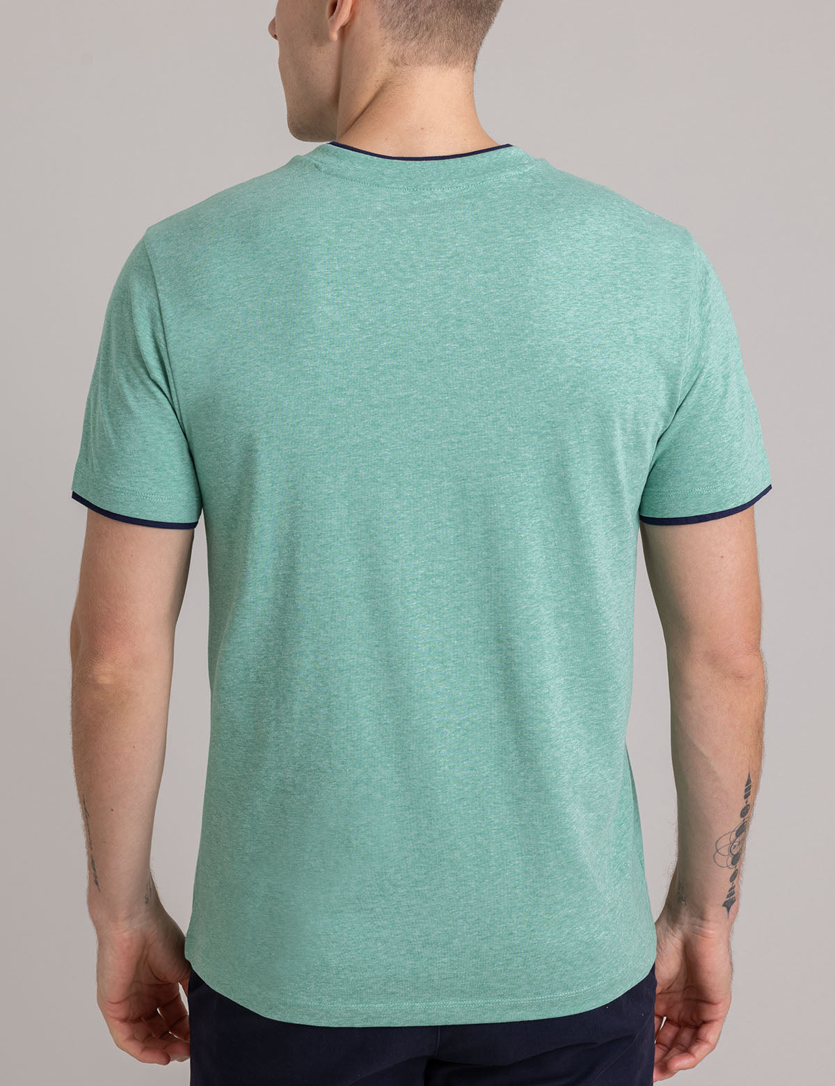 Double V-Neck T-Shirt for Men | Casual Slim Fit Tee