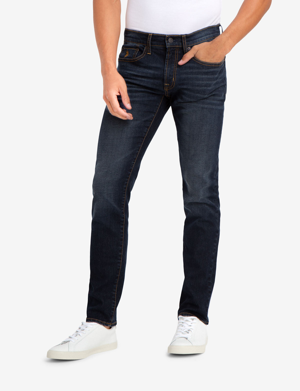 Slim Stretch Jeans for Men | 100% Cotton, Straight Fit