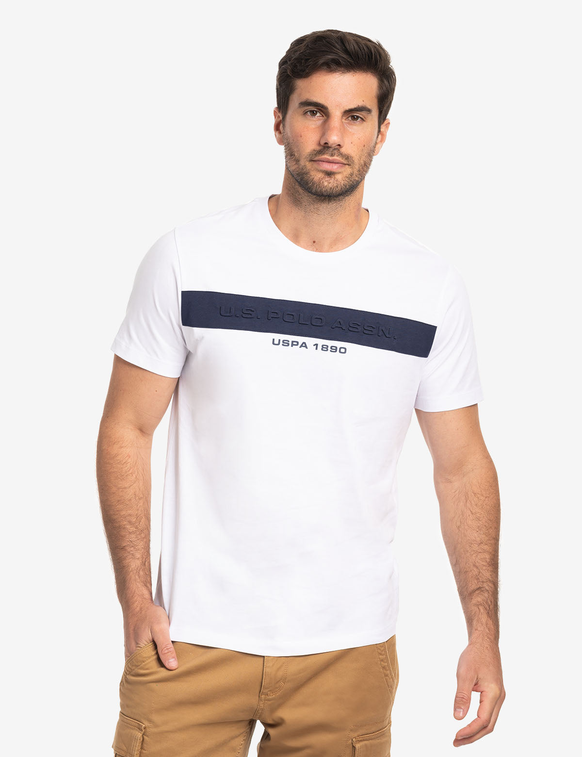 Embroidered Logo Jersey T-Shirt | USPA