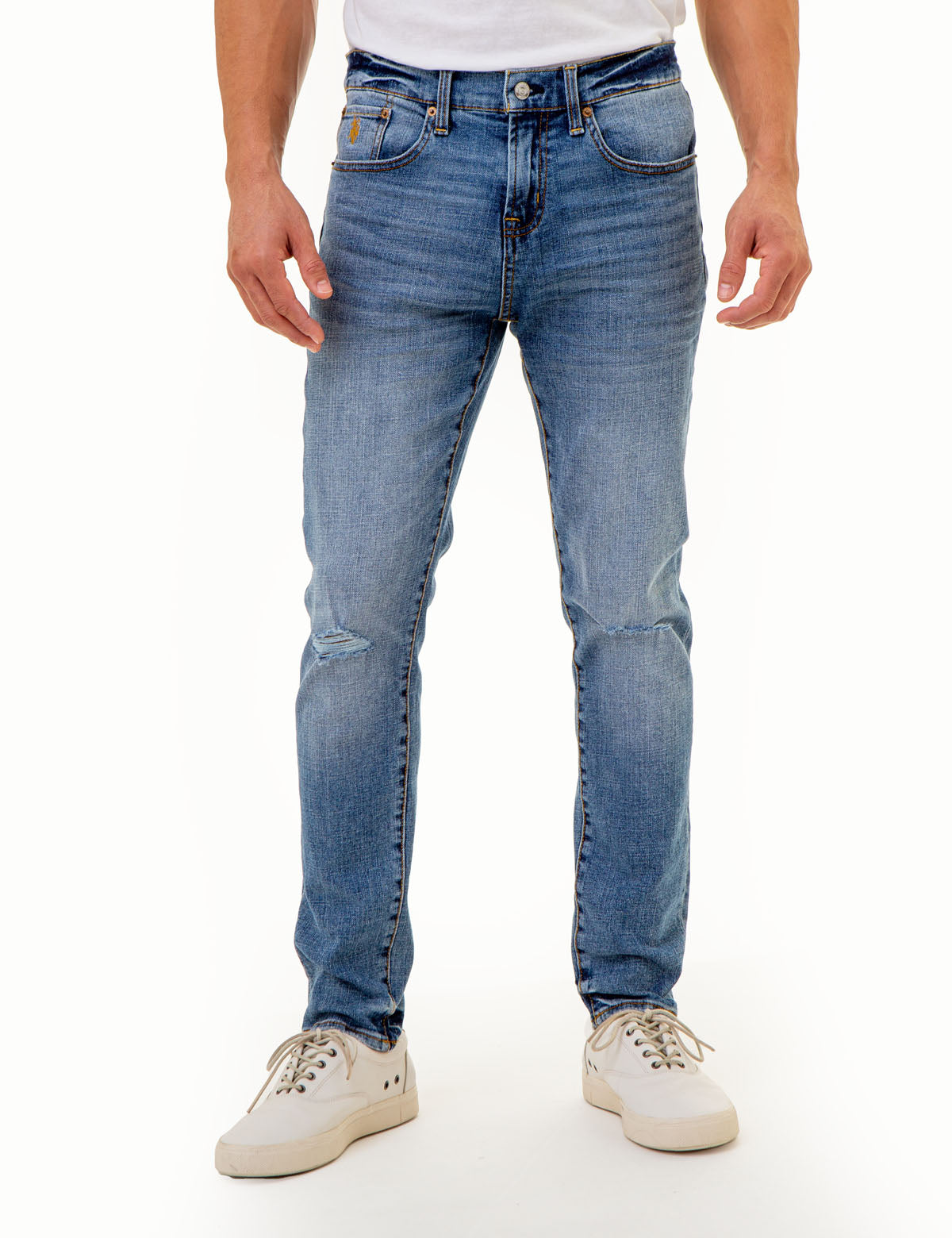 Slim Tapered Jeans for Men | Classic 5-Pocket Style & Button Closure