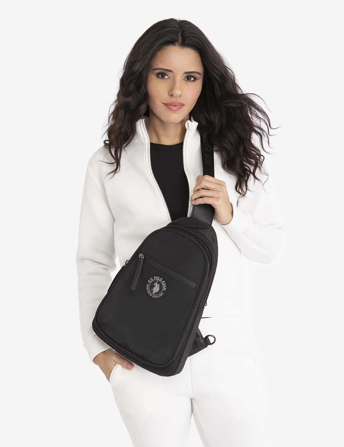 Stylish Nylon Sling Backpack with Quick-Access Pocket | U.S. Polo Assn.