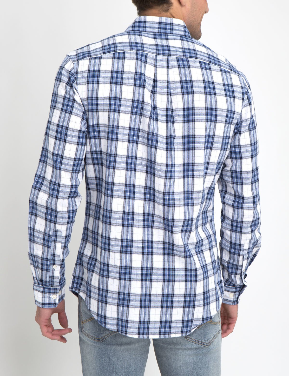 Slub Oxford Button-Up Shirt with Chest Pocket | Casual Long Sleeve