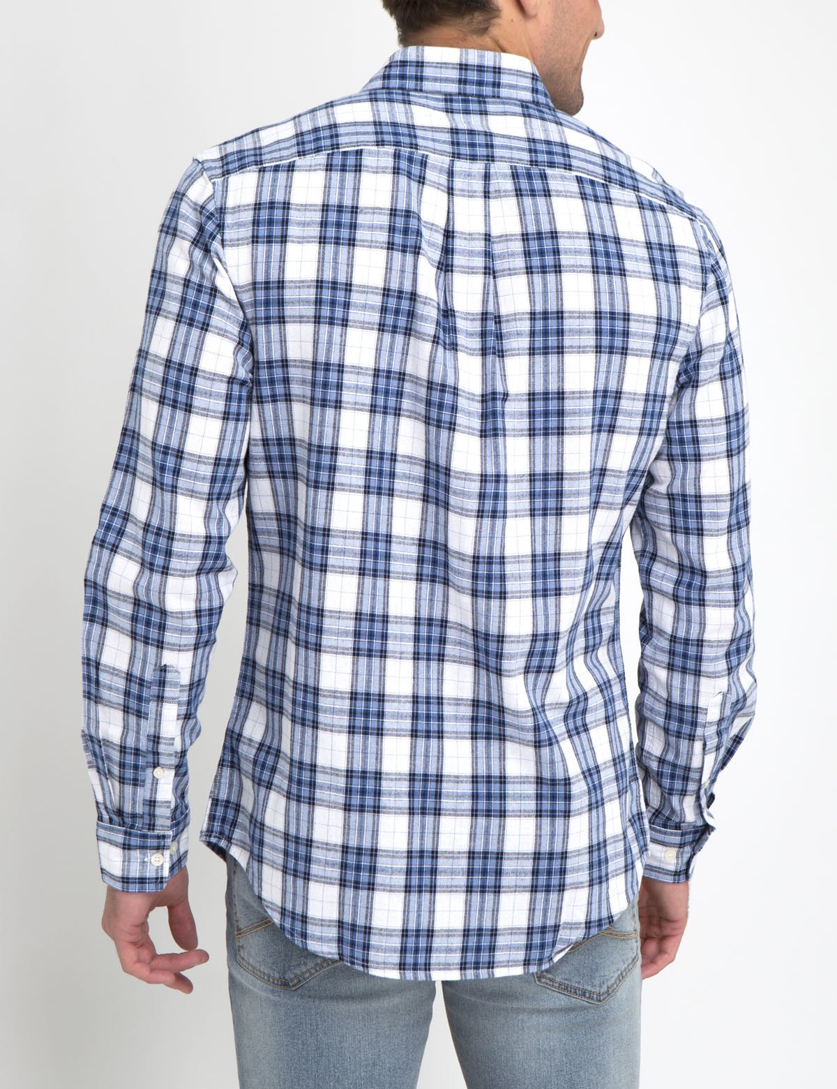 Slub Oxford Button-Up Shirt with Chest Pocket | Casual Long Sleeve