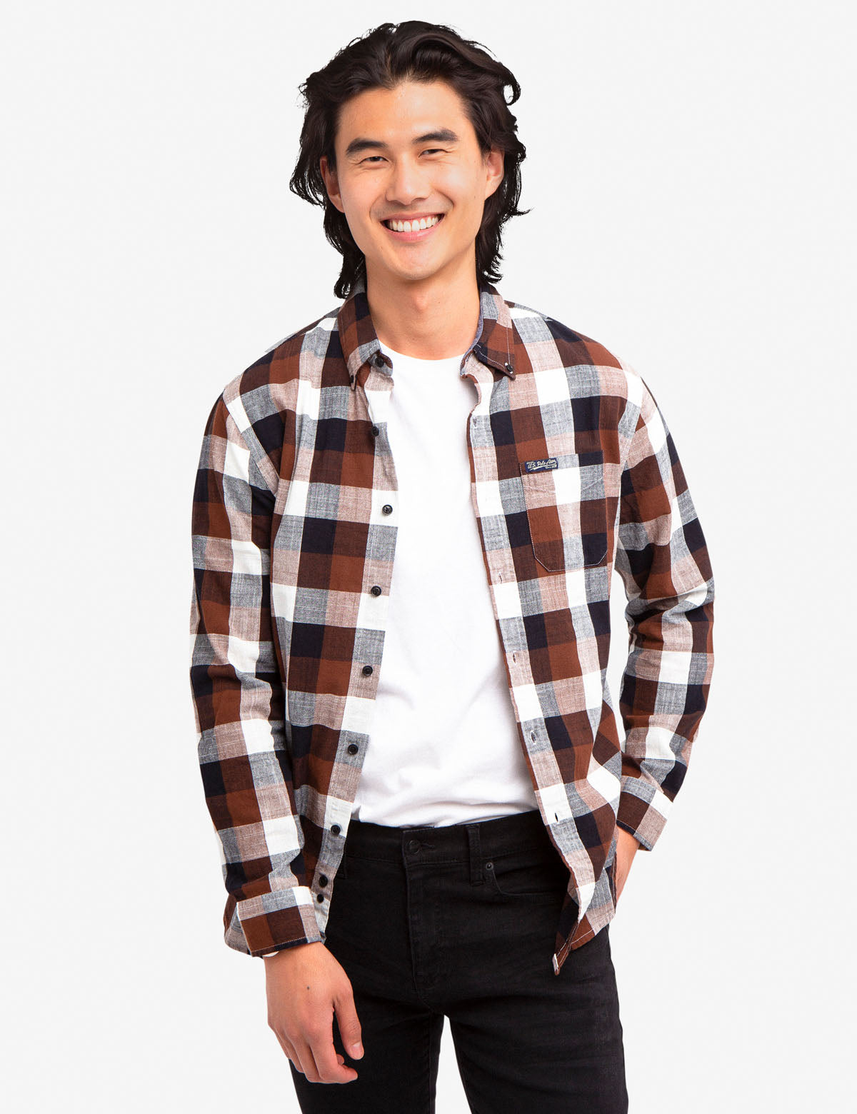 Slub Poplin Plaid Shirt with Pocket | U.S. Polo Assn.