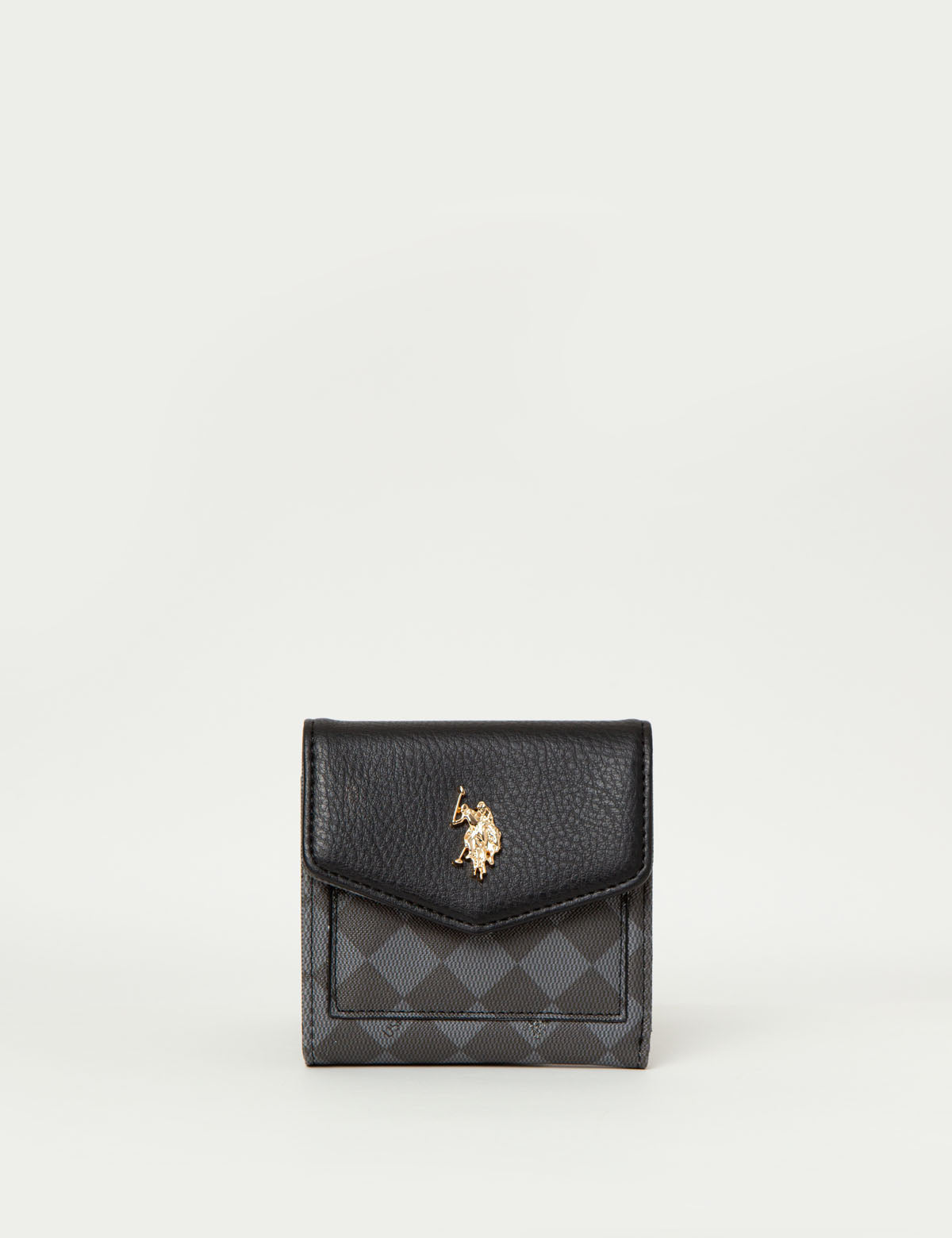 Small Flap Wallet with Snap Closure & Card Slots | PU Leather