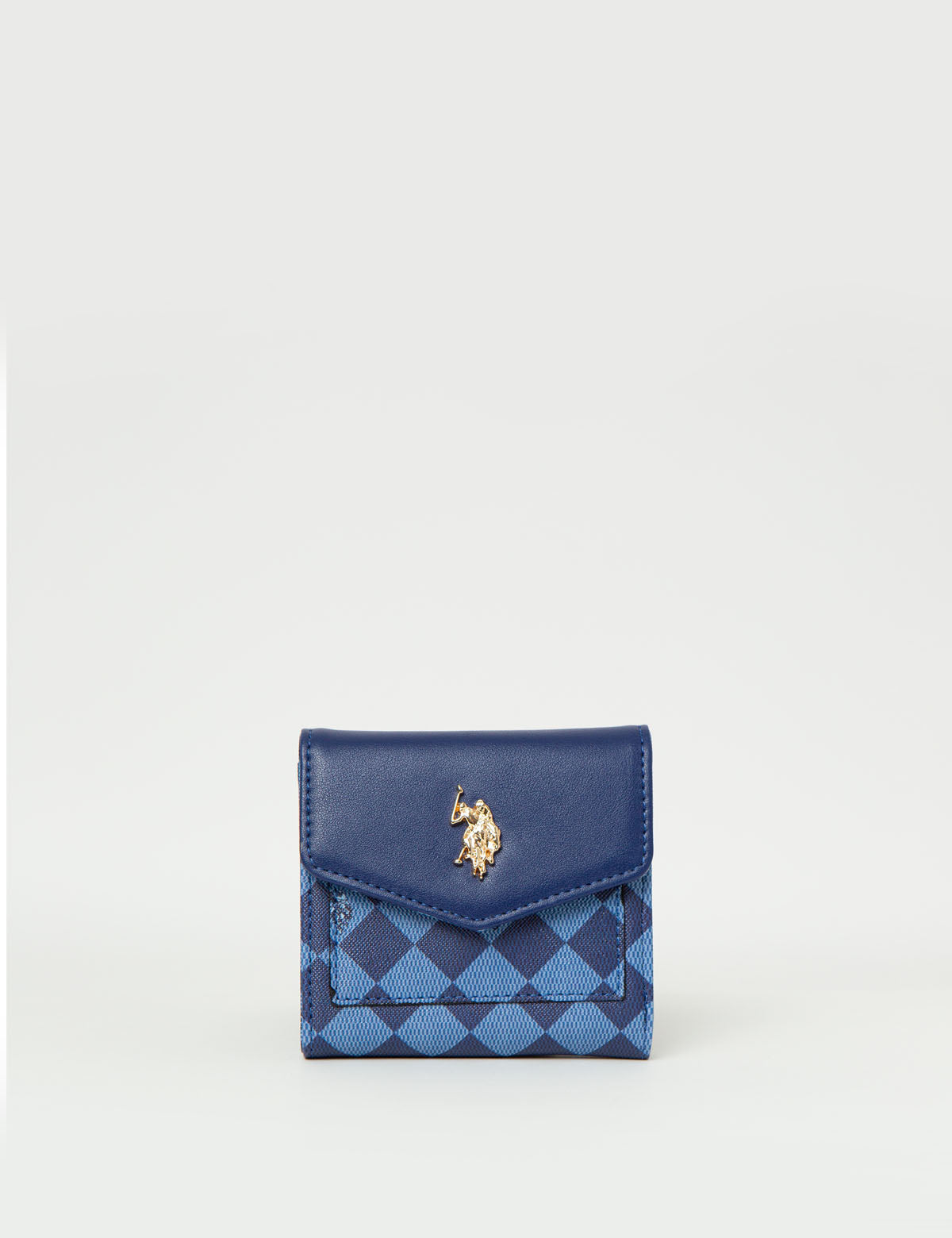 Small Flap Wallet with Snap Closure & Card Slots | PU Leather