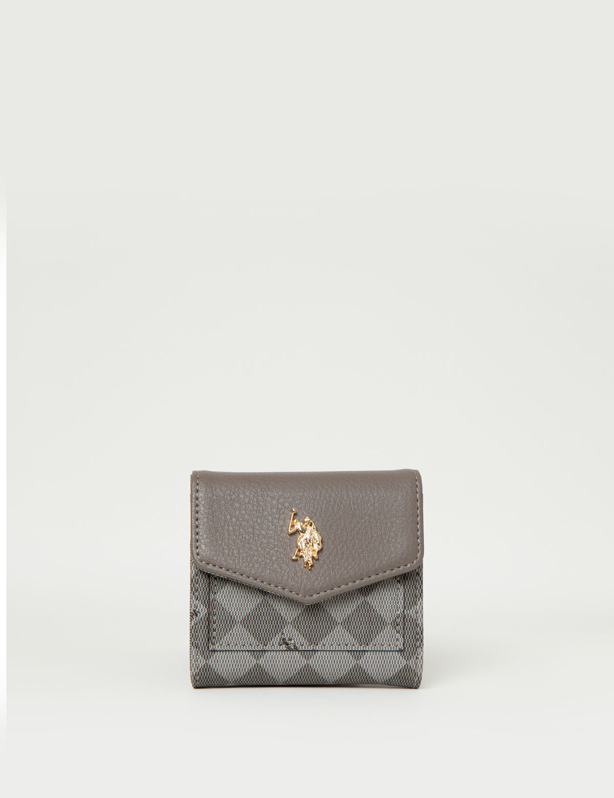 Small Flap Wallet with Snap Closure & Card Slots | PU Leather
