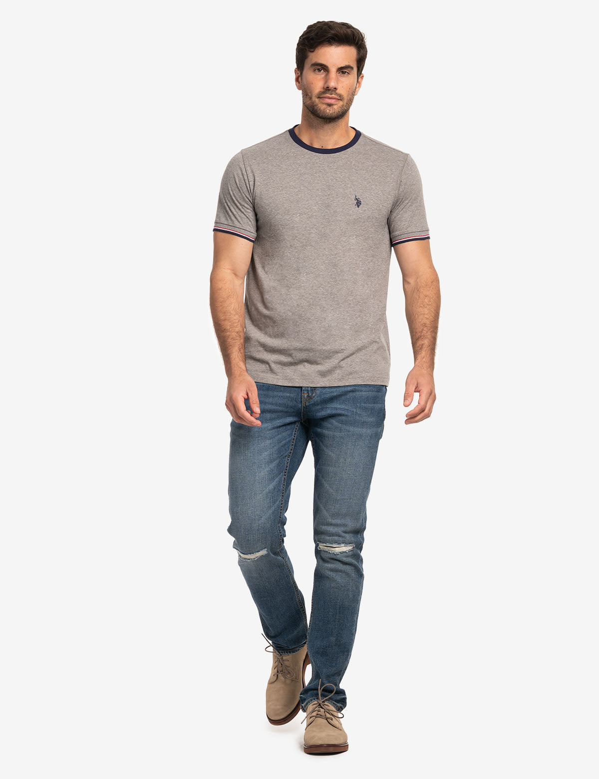 Signature Stripe Ringer T-Shirt | Classic Cotton Tee