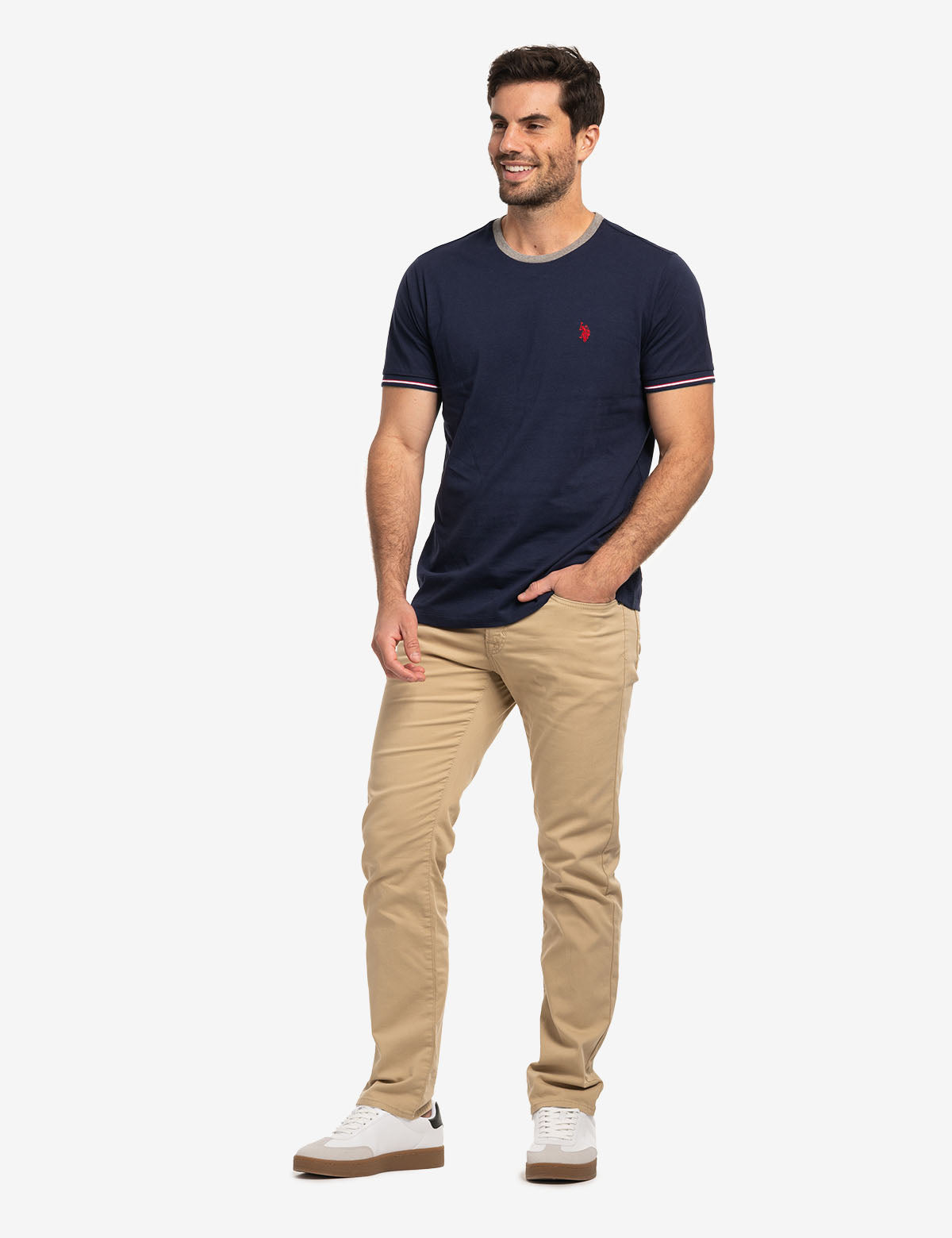 Signature Stripe Ringer T-Shirt | Classic Cotton Tee