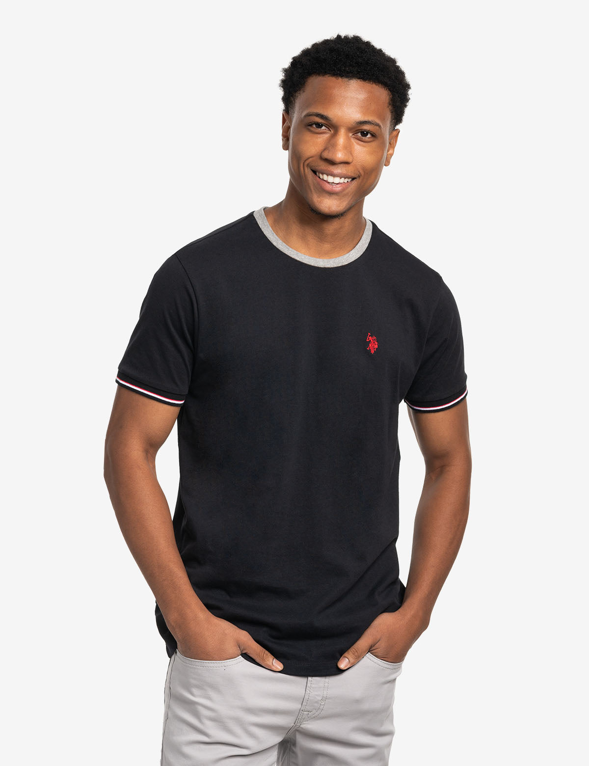 Signature Stripe Ringer T-Shirt | Classic Cotton Tee