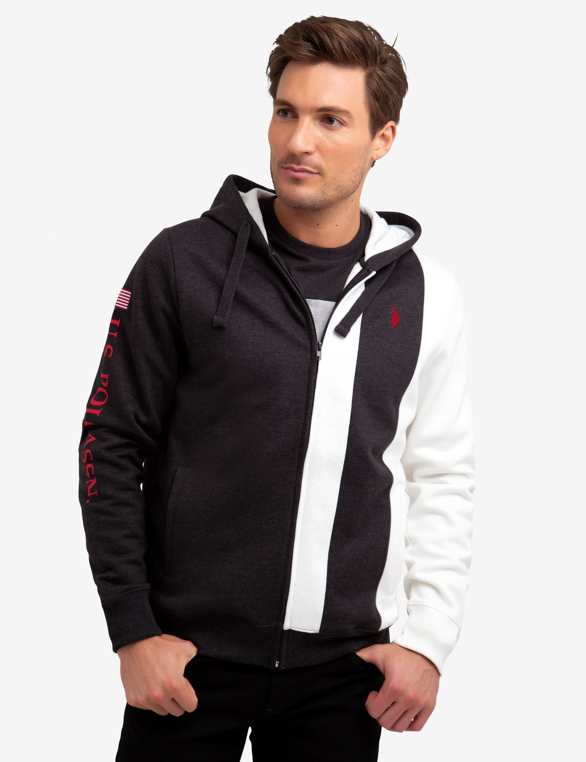Men's Small Logo Sweatshirt with Hood & Embroidered Design | U.S. Polo Assn.