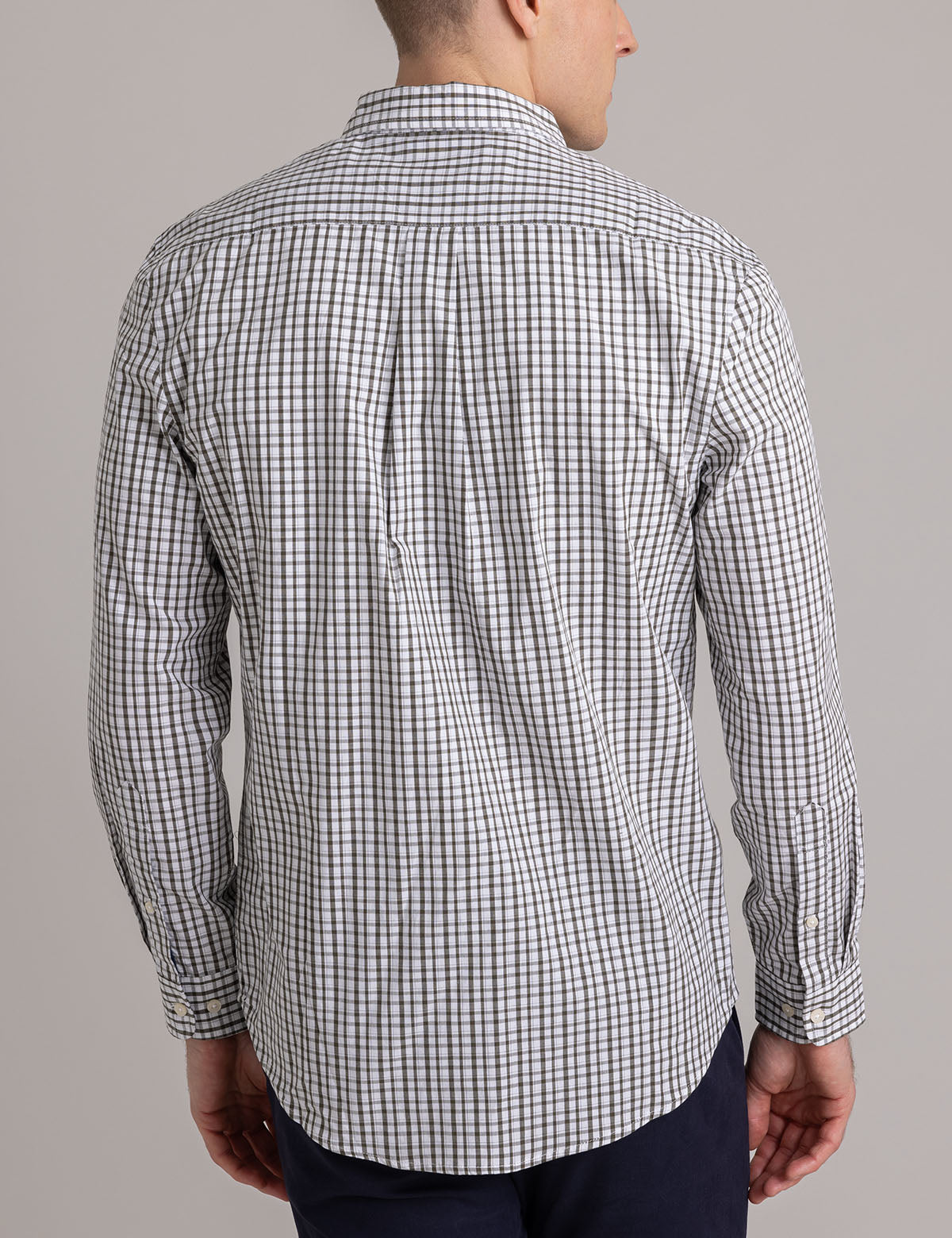 Small Plaid Cotton Shirt with Button Front & Long Sleeves