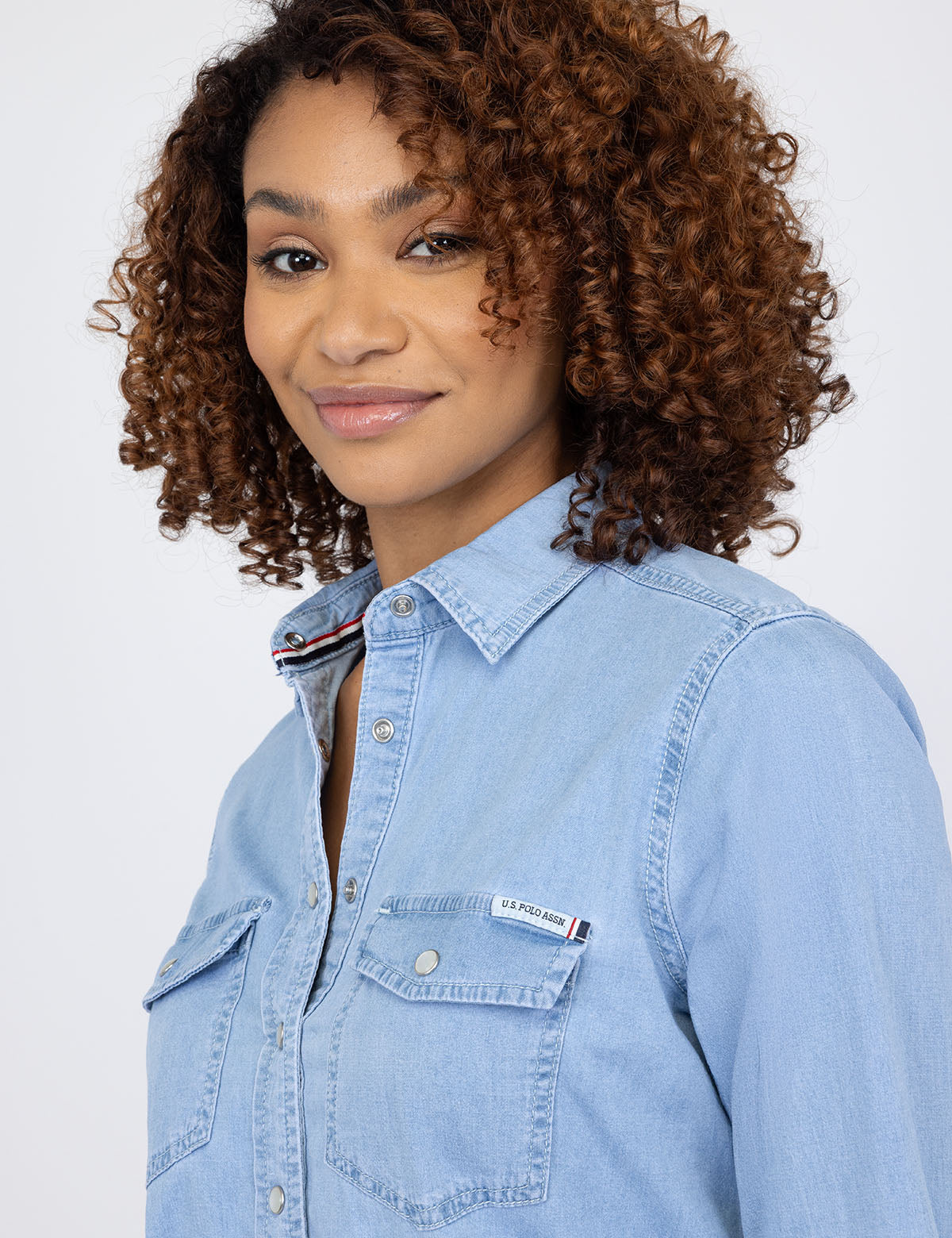 Snap Placket Denim Shirt for Men | Casual Button-Up