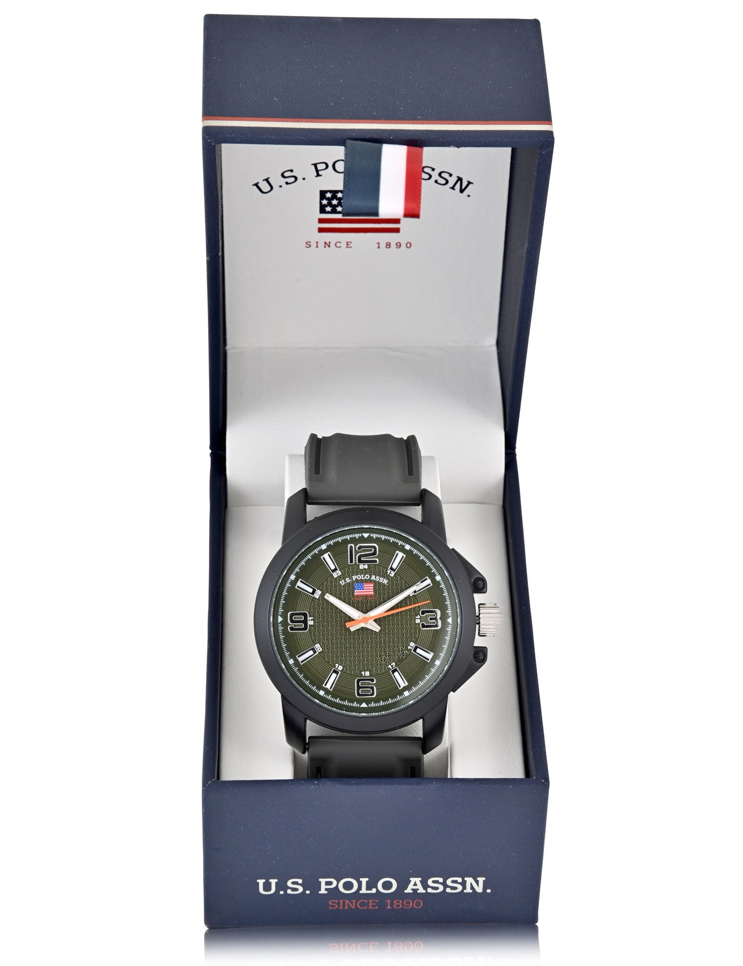 Black Strap Green Face Analog Watch for Men | Classic Timepiece