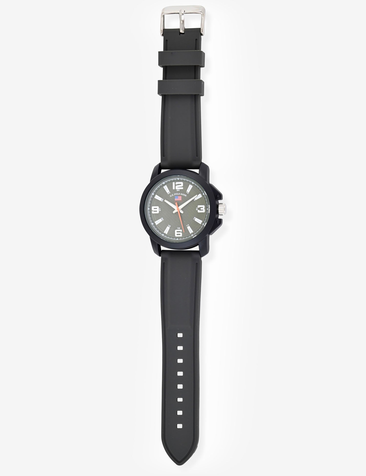 Black Strap Green Face Analog Watch for Men | Classic Timepiece