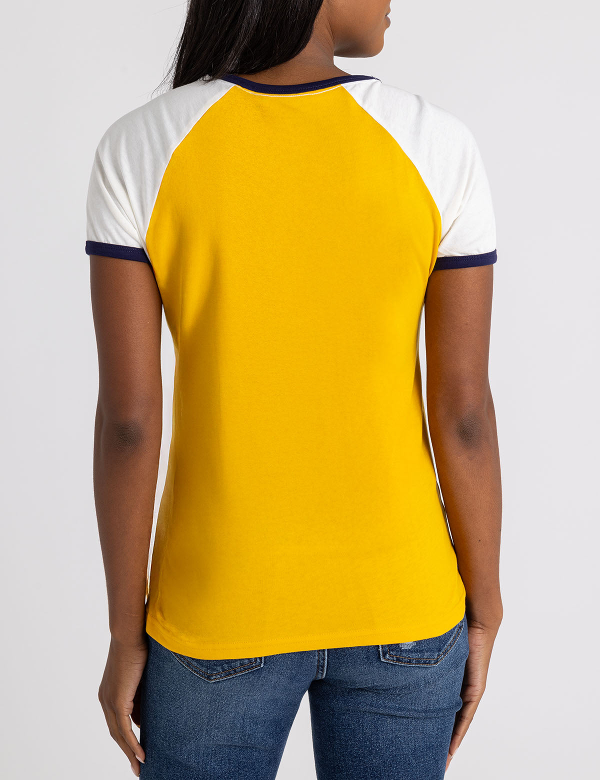 Flocked Script Raglan Ringer T-Shirt | Vintage Style Tee