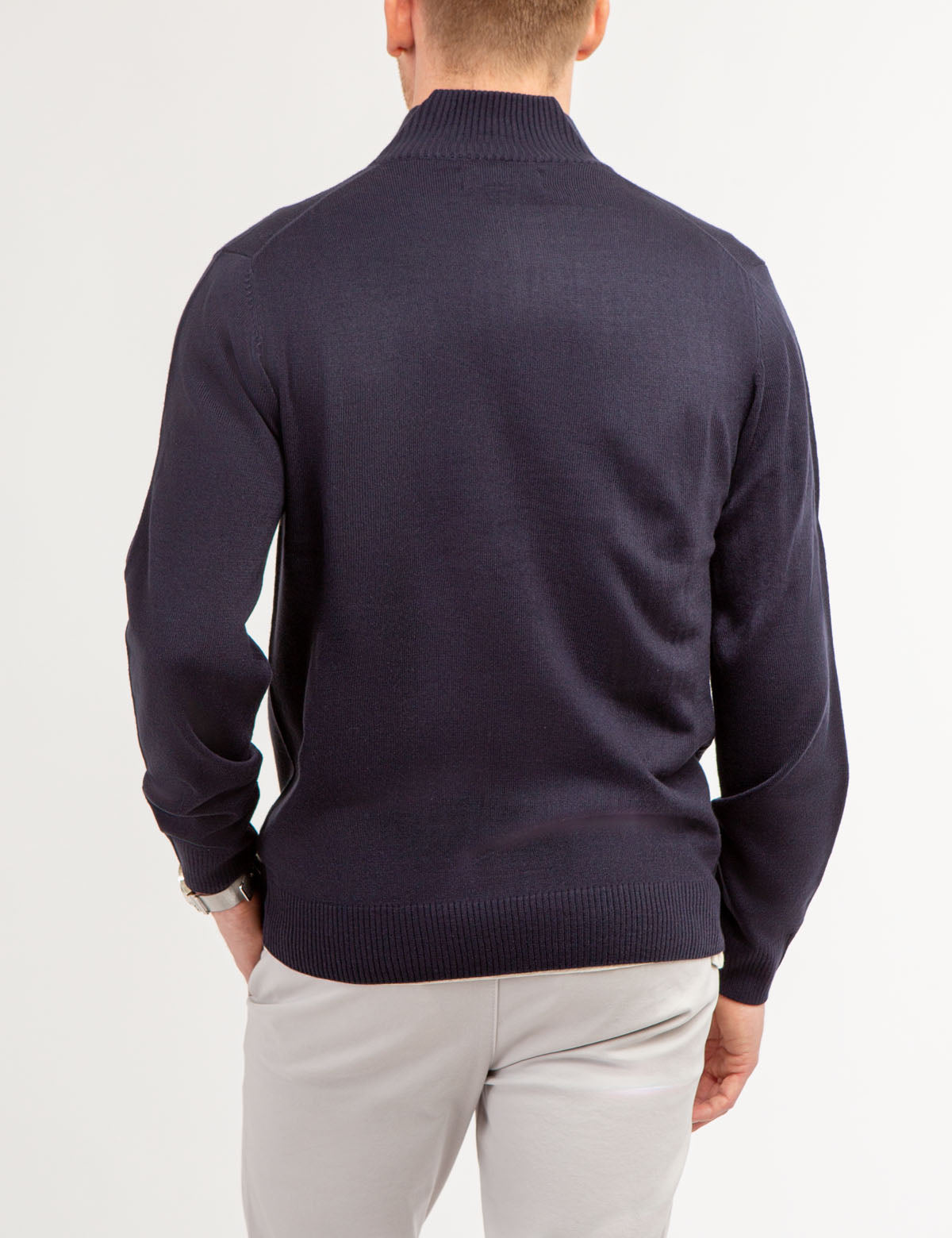 Soft Stripe 1/4 Zip Sweater for Men & Women | Comfortable Knit