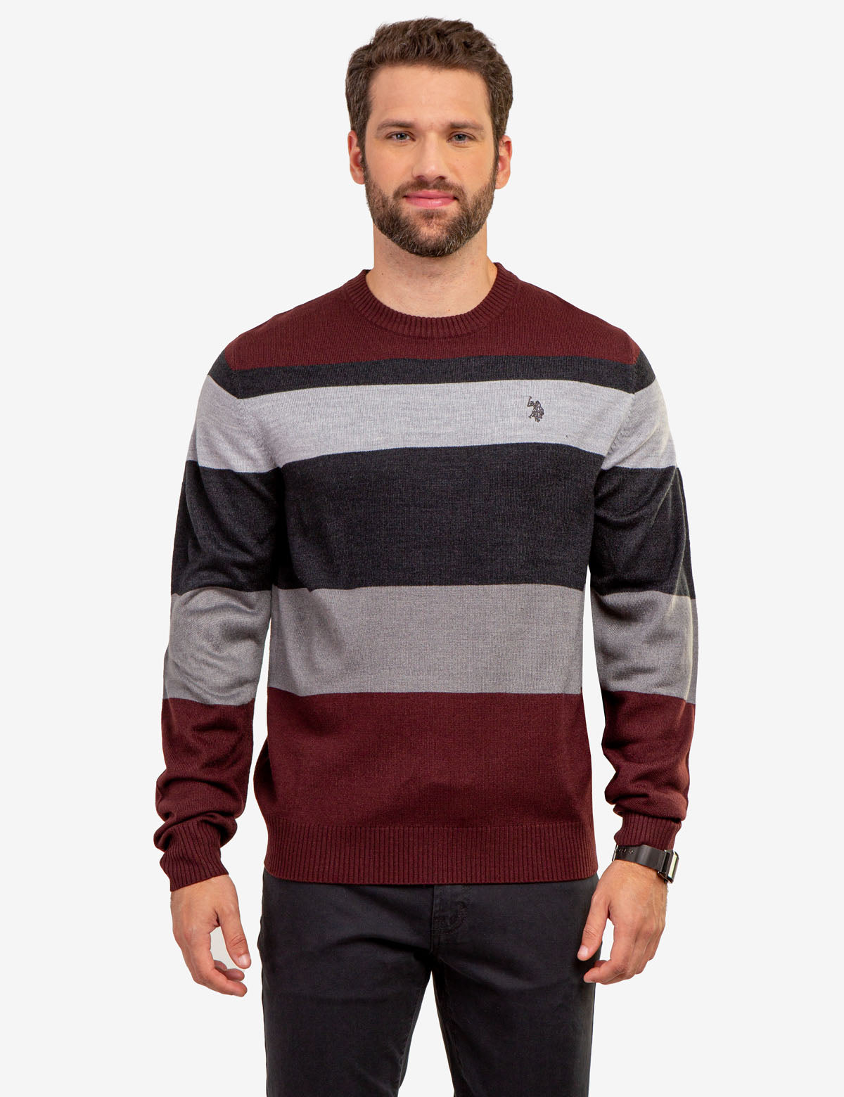 Soft Striped Crew Neck Sweater | Cozy Oversized Knitwear