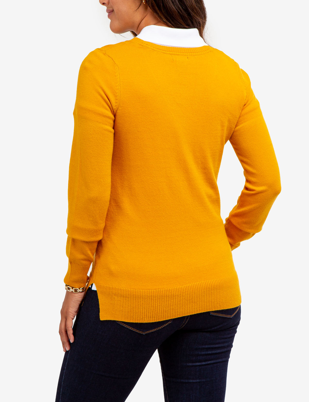 Soft Touch V-Neck Sweater with Ribbed Details | Casual Long Sleeve