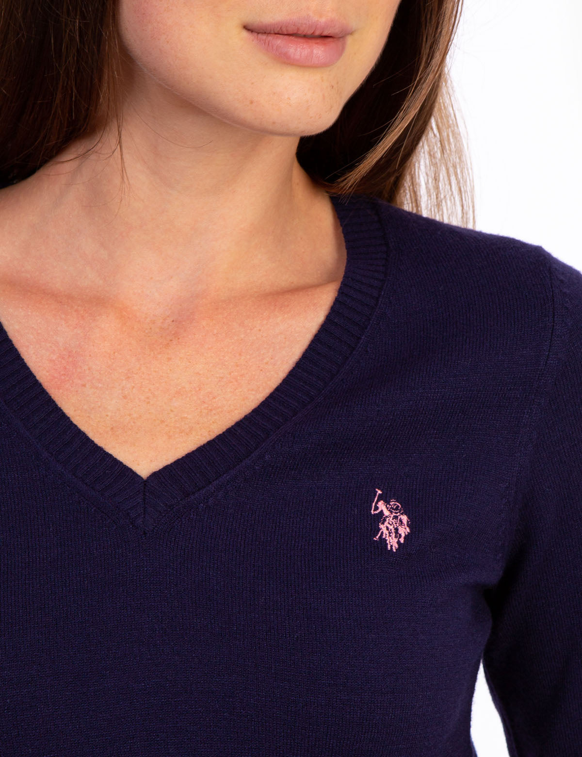 Soft Touch V-Neck Sweater with Ribbed Details | Casual Long Sleeve